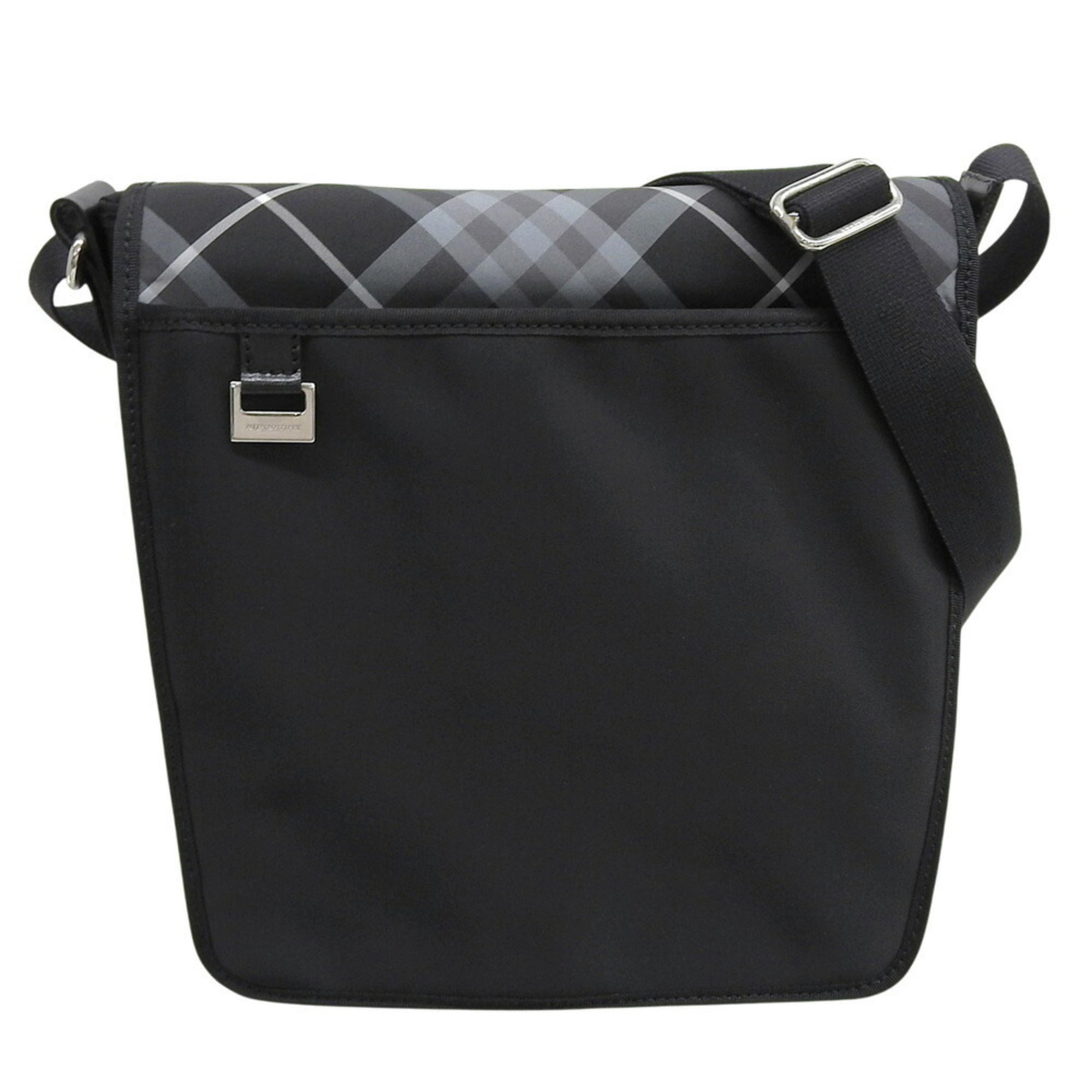 Burberry Black Gray Nylon Shoulder Bag (Pre-Owned)