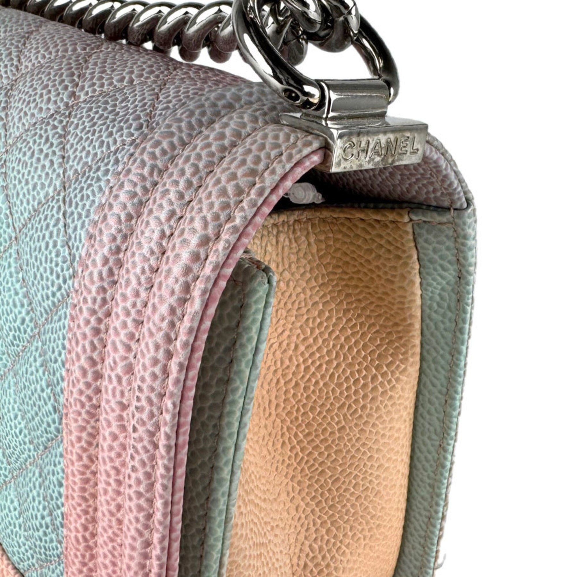 Chanel Multi-Color Grained Calfskin Shoulder Bag (Pre-Owned)