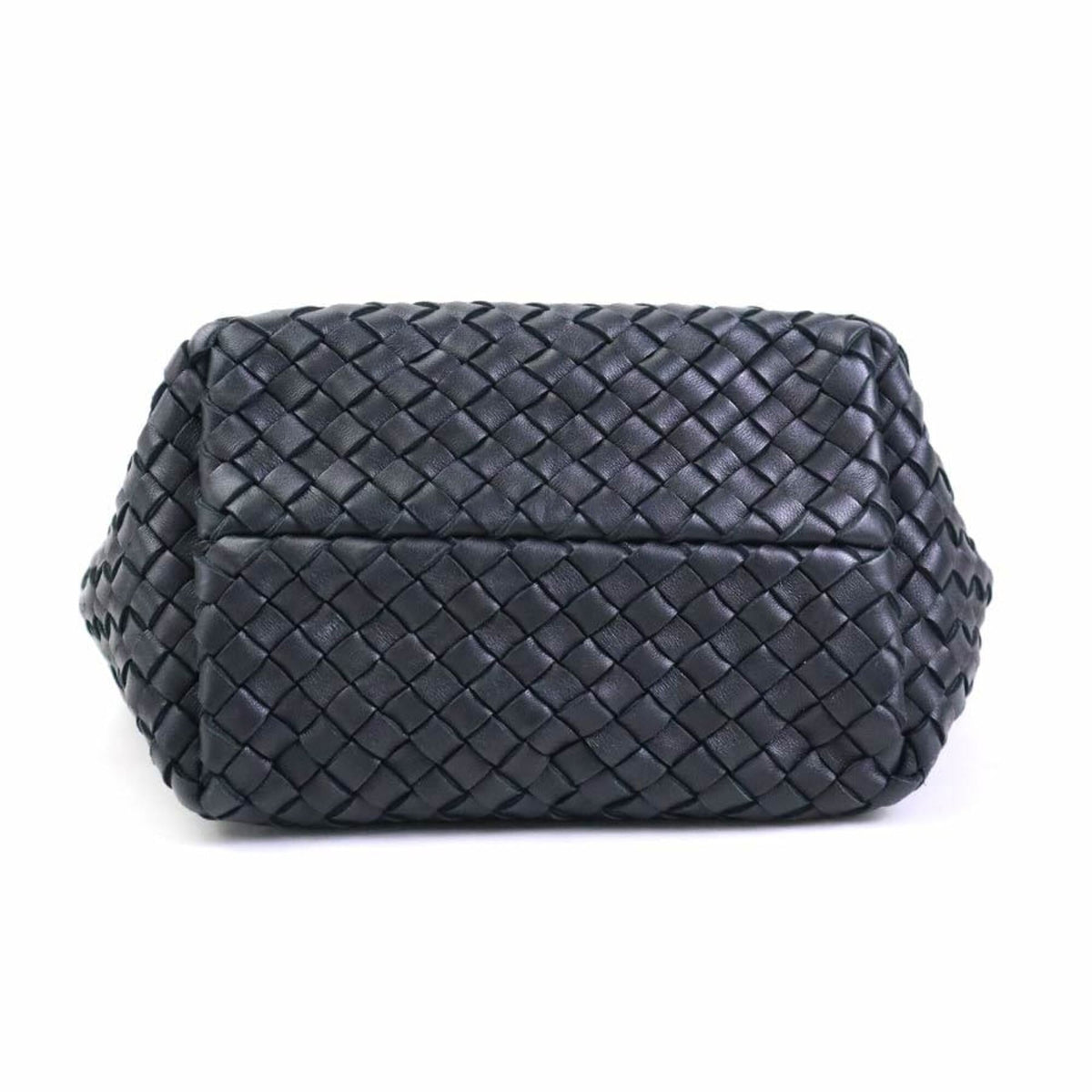 Bottega Veneta Black Intrecciato Handbag Shoulder Bag (Pre-Owned)