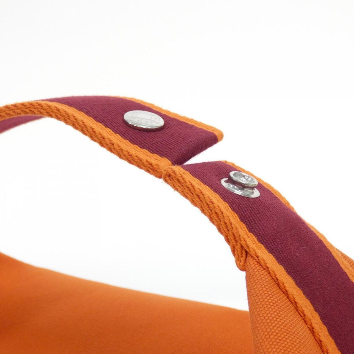 Hermes Feu Orange Canvas Pouch (Pre-Owned)
