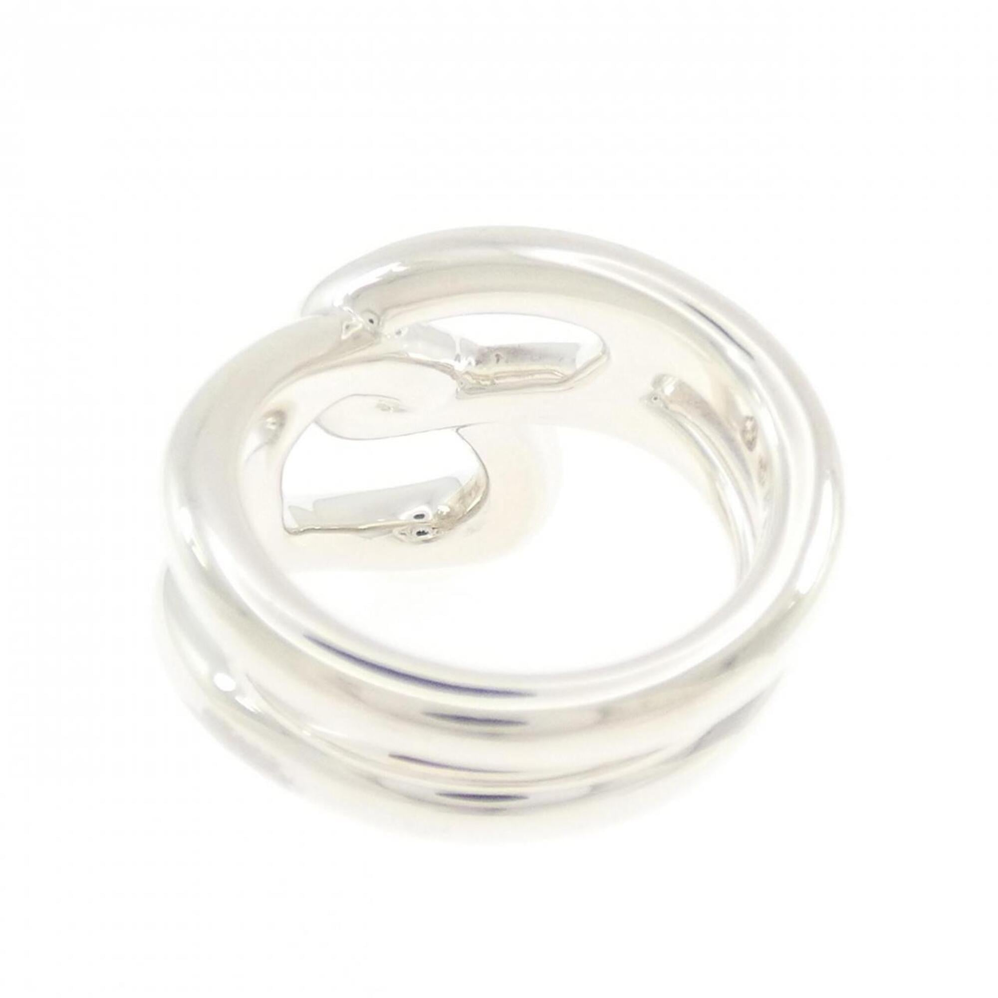 Hermes Silver Silver 925 Band Ring (Pre-Owned)