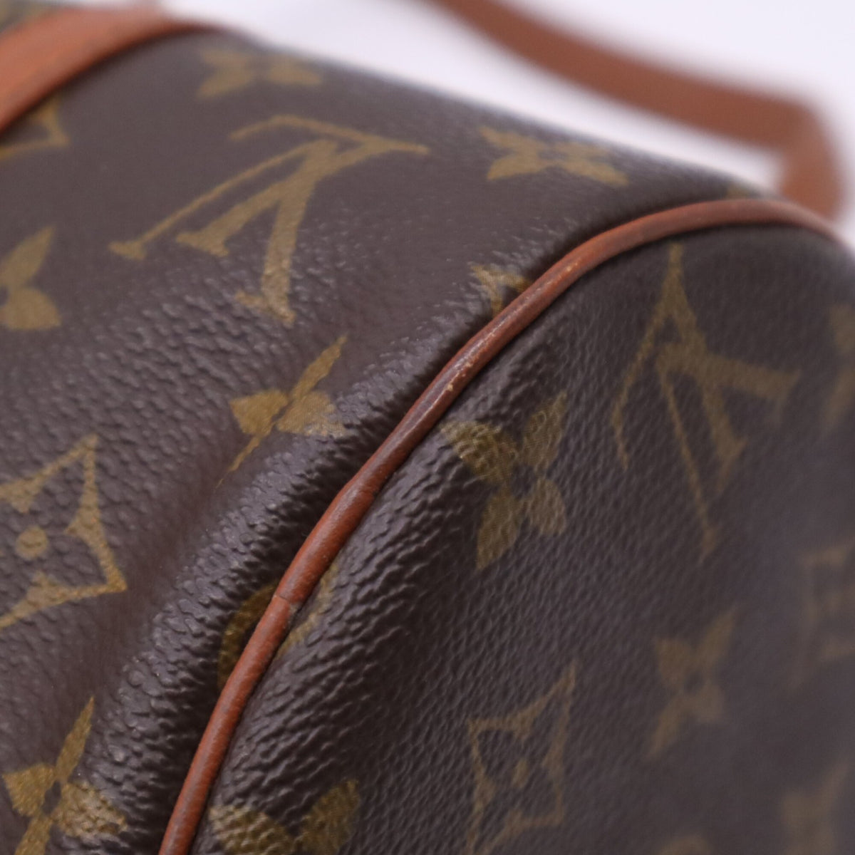 Louis Vuitton Monogram Beige Brown Coated Canvas Leather Handbag (Pre-Owned)