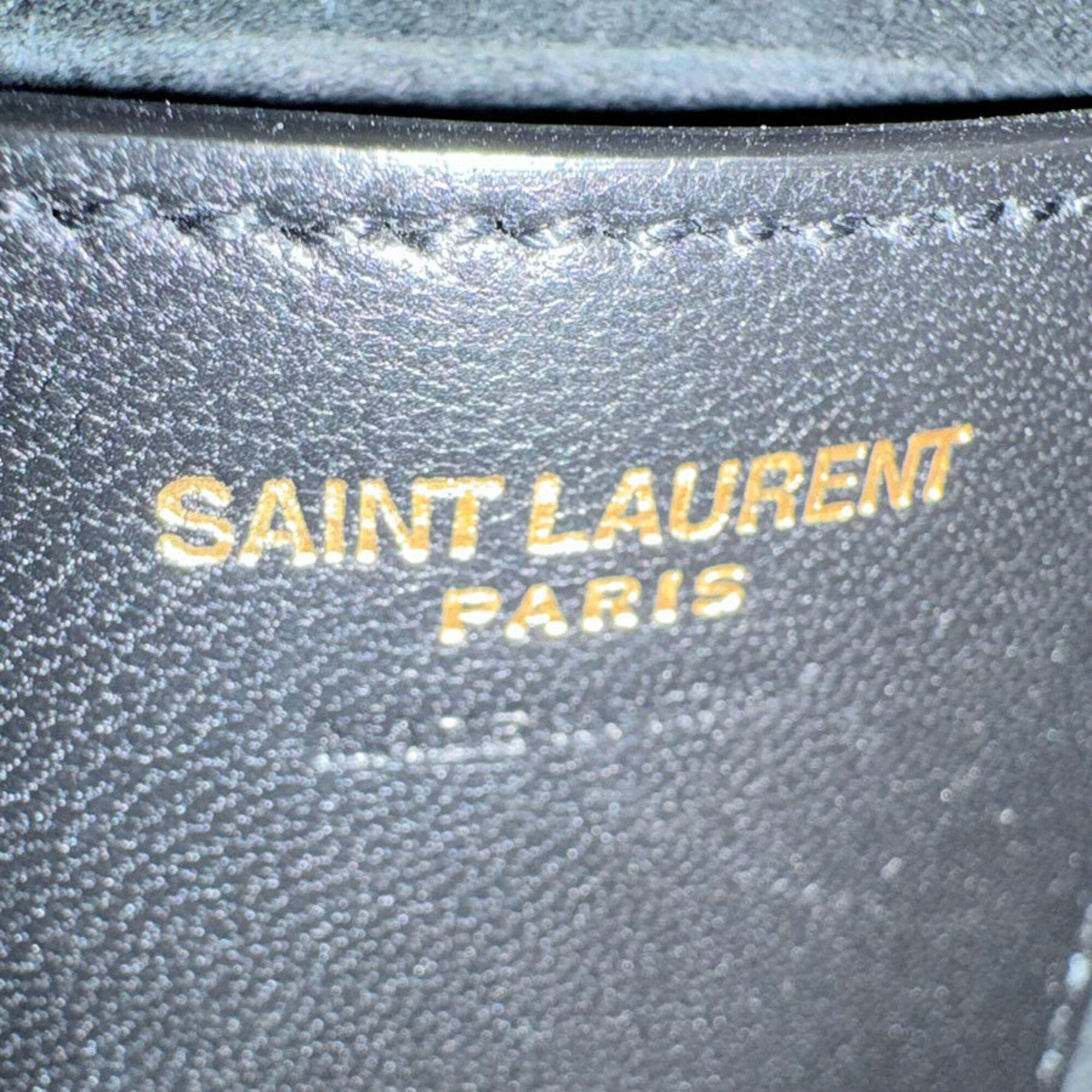 Saint Laurent Black Leather Shoulder Bag (Pre-Owned)