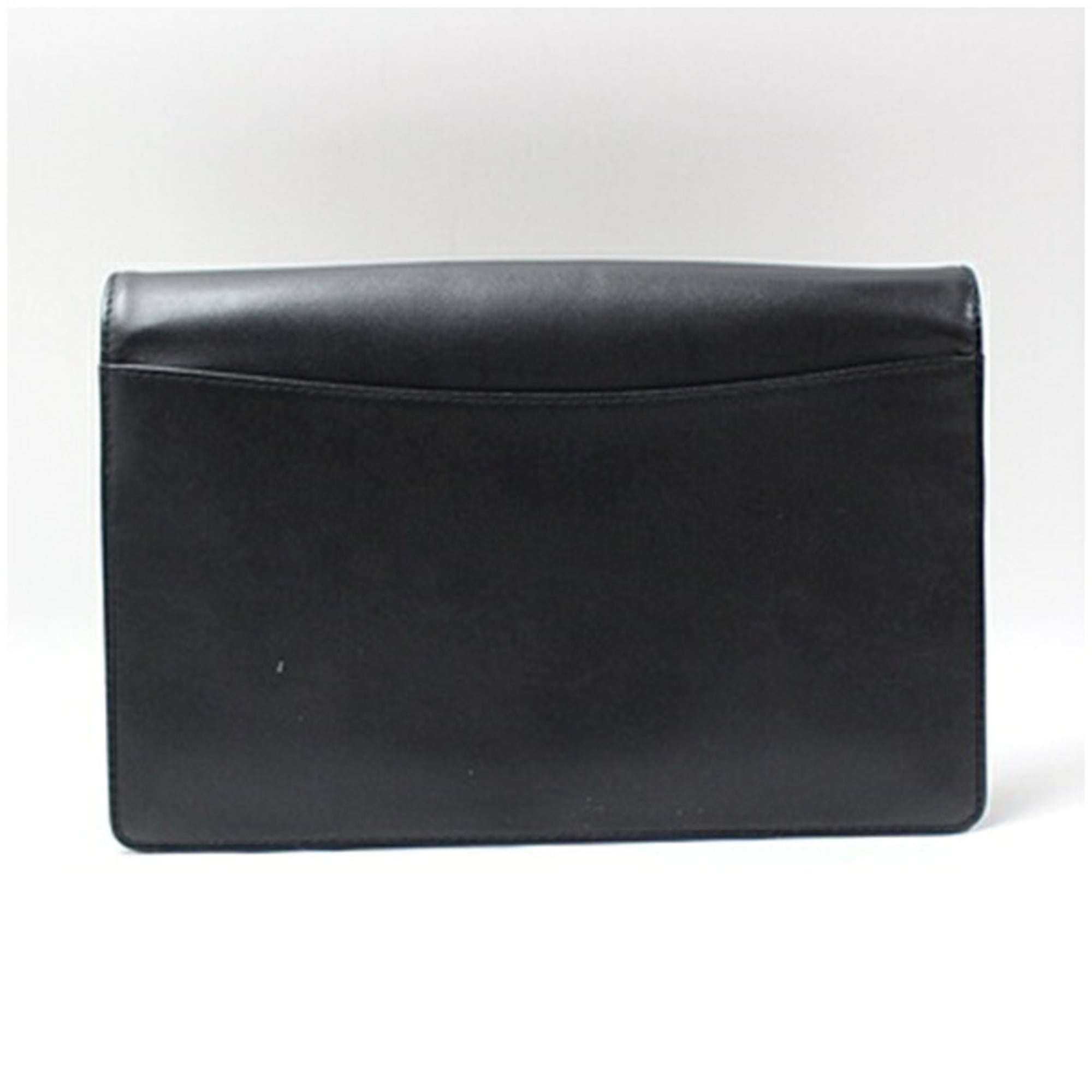 Dunhill Beige Black Leather Clutch Bag (Pre-Owned)