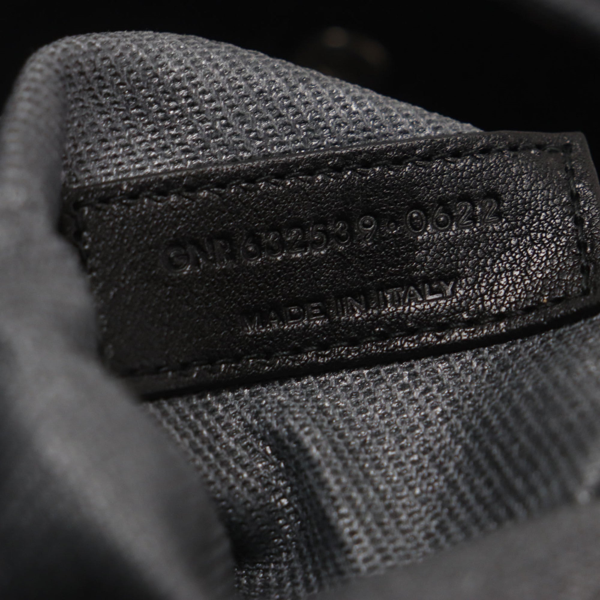 Saint Laurent Black Dark Gray Canvas Leather Tote Bag (Pre-Owned)