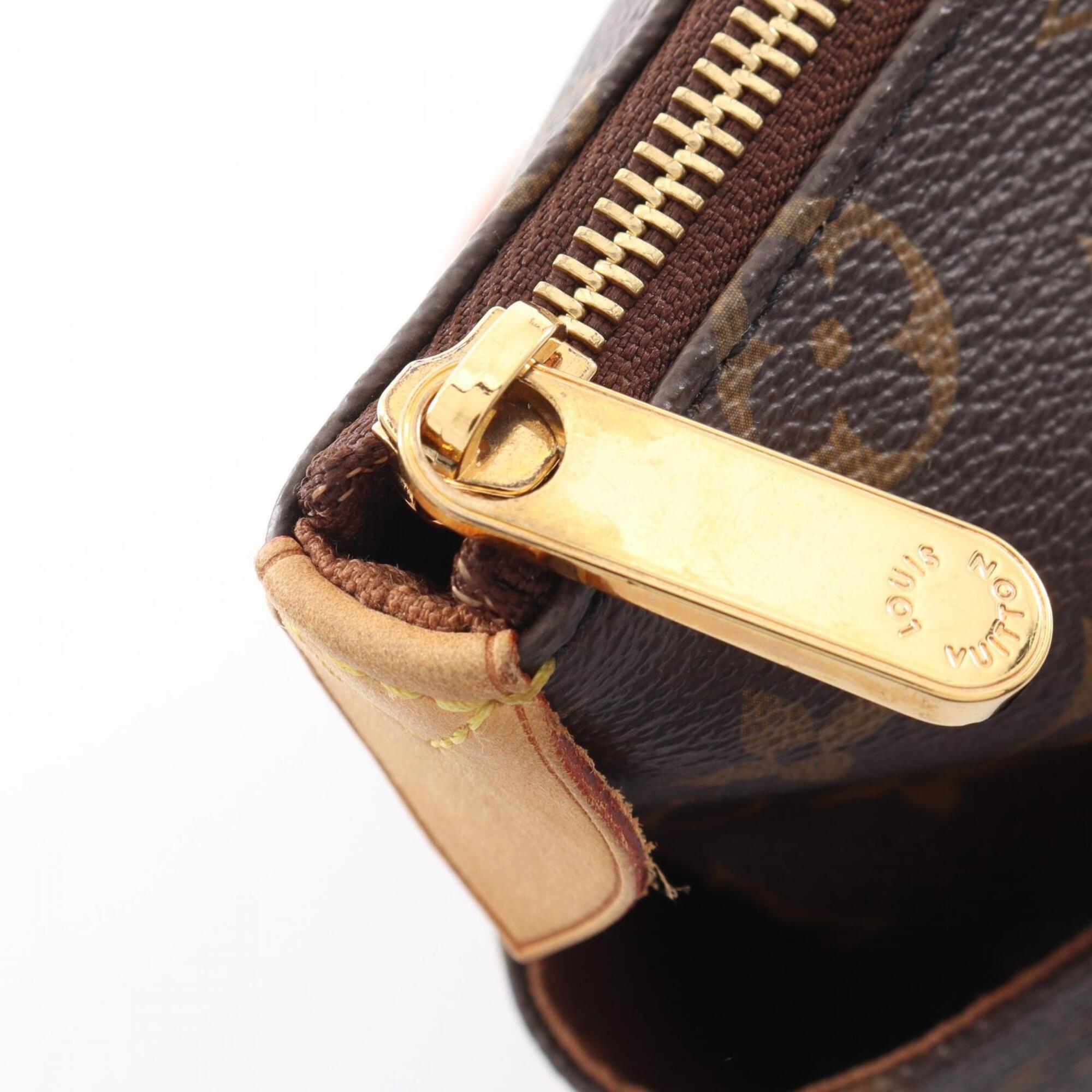 Louis Vuitton Brown Coated Canvas Pvc Monogram Leather Handbag Tote Bag (Pre-Owned)