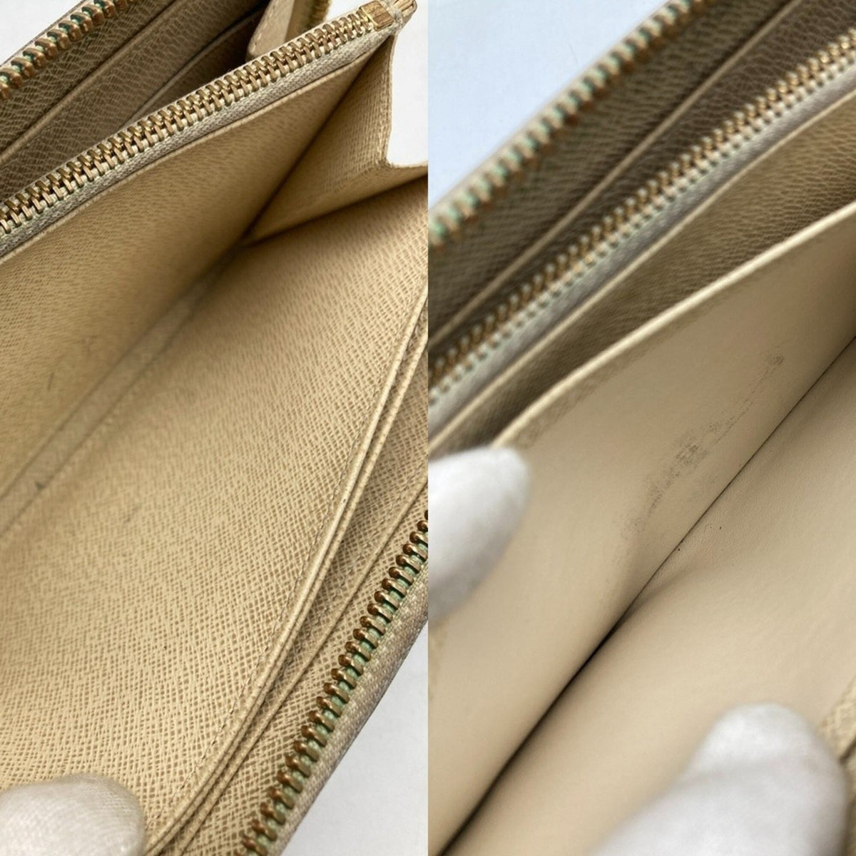 Louis Vuitton Damier Azur Gray Ivory Damier Canvas Long Wallet (Bi-Fold) (Pre-Owned)
