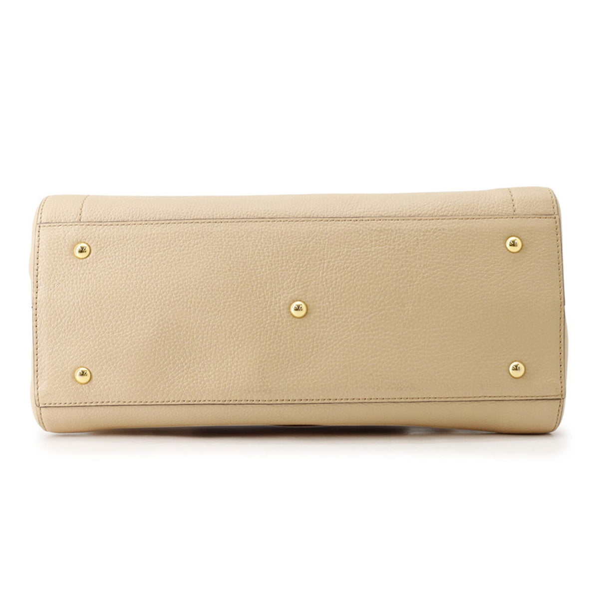 Mcm Visetos Beige Leather Handbag Tote Bag (Pre-Owned)