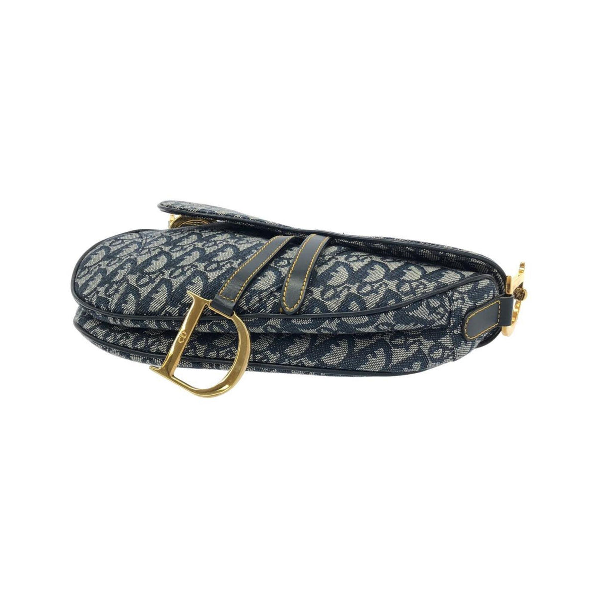 Christian Dior Blue Canvas Saddle Bag (Pre-Owned)