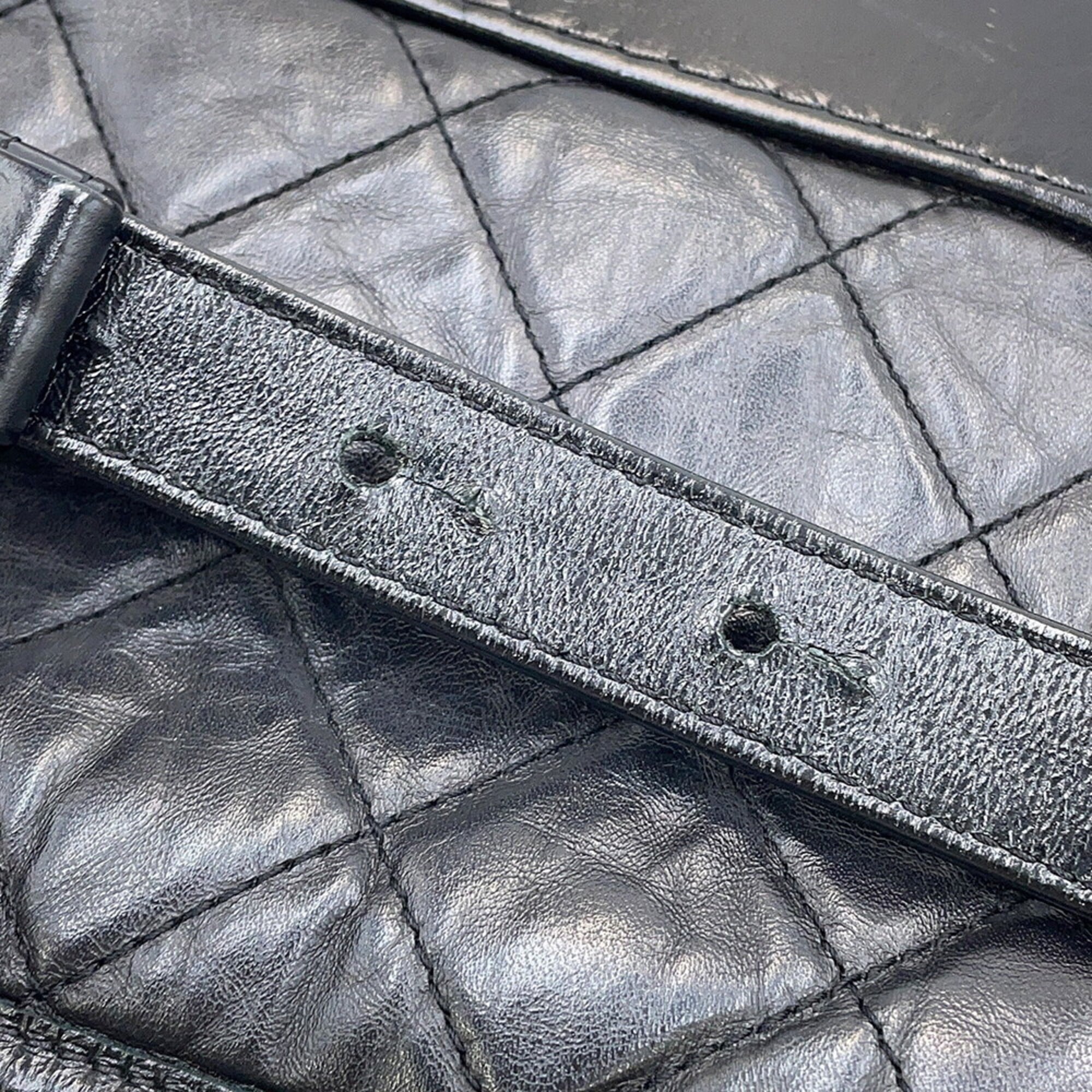 Chanel Gabriel Black Handbag Shoulder Bag (Pre-Owned)