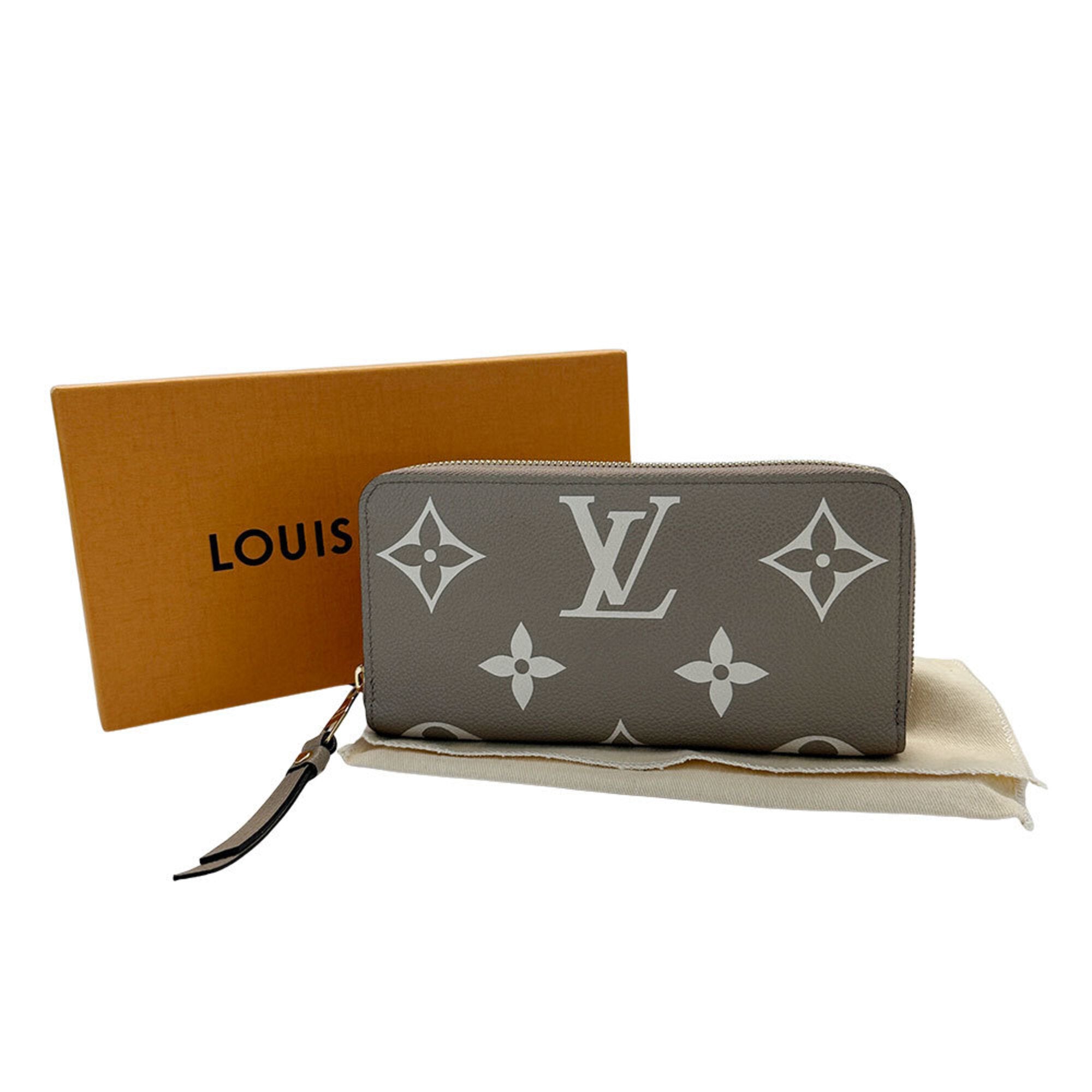 Louis Vuitton Cream Tourterelle Monogram Empreinte Long Wallet (Bi-Fold) (Pre-Owned)