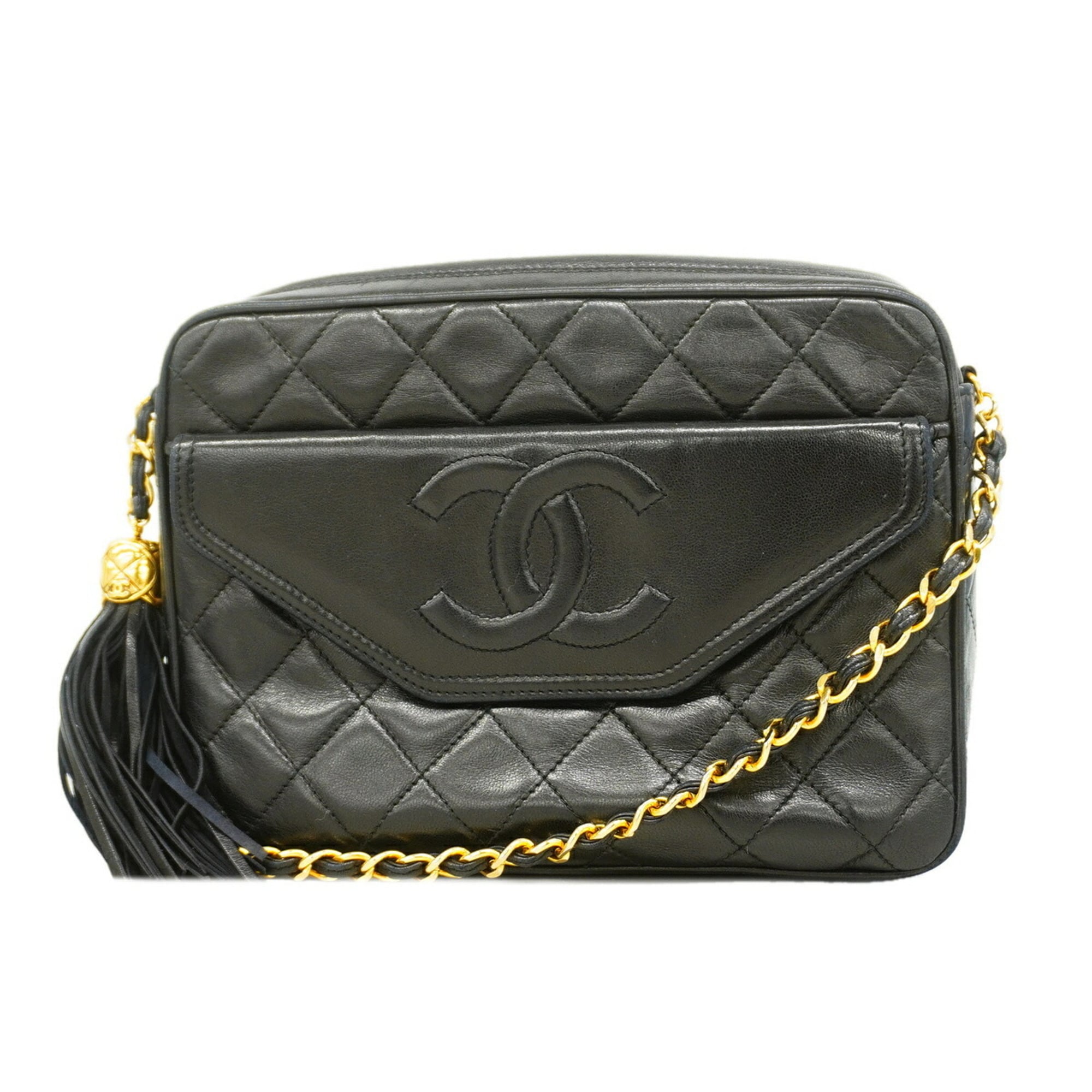 Chanel Black Leather Shoulder Bag (Pre-Owned)