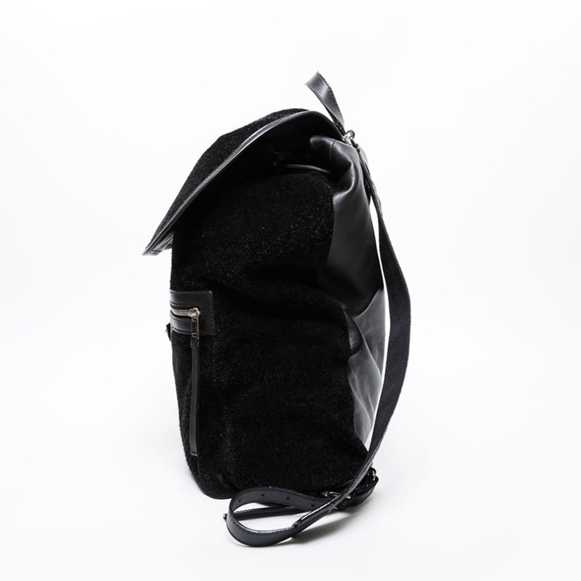 Balenciaga Black Leather Suede Backpack (Pre-Owned)