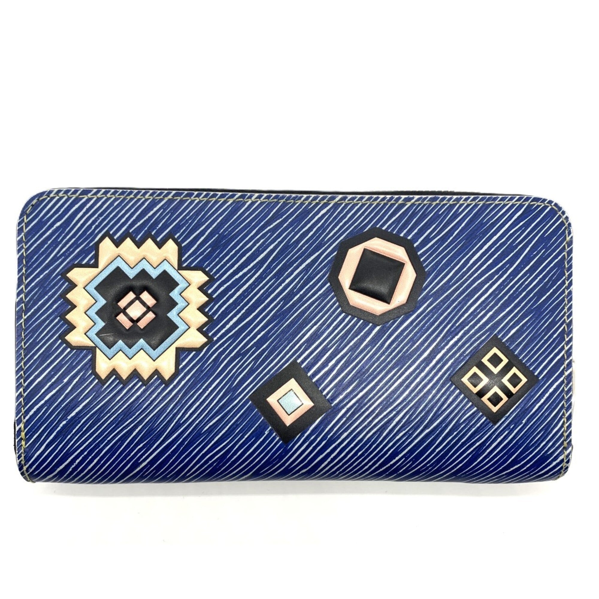 Louis Vuitton Blue Epi Leather Long Wallet (Bi-Fold) (Pre-Owned)