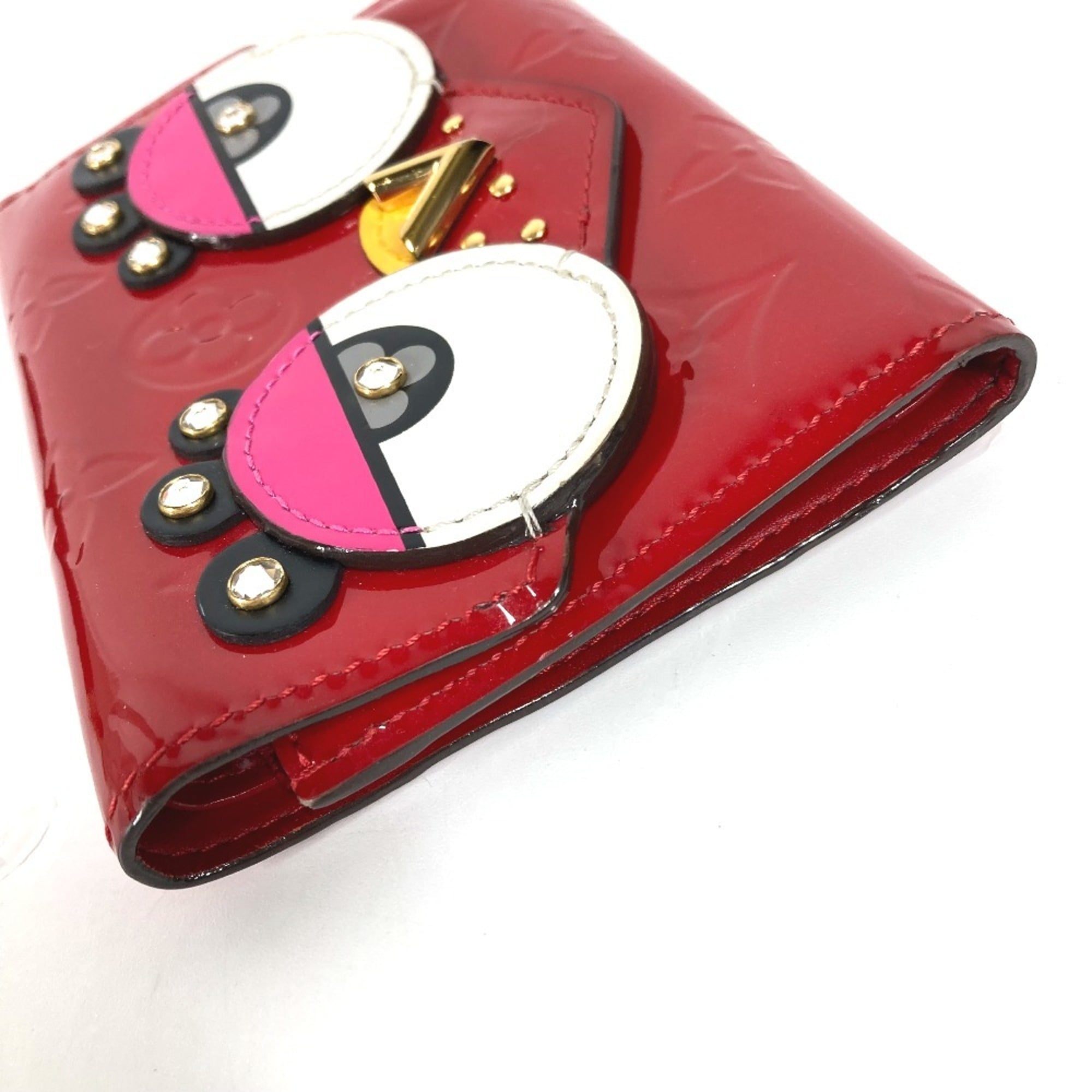 Louis Vuitton Monogram Vernis Red Color Monogram Vernis Wallet (Tri-Fold) (Pre-Owned)
