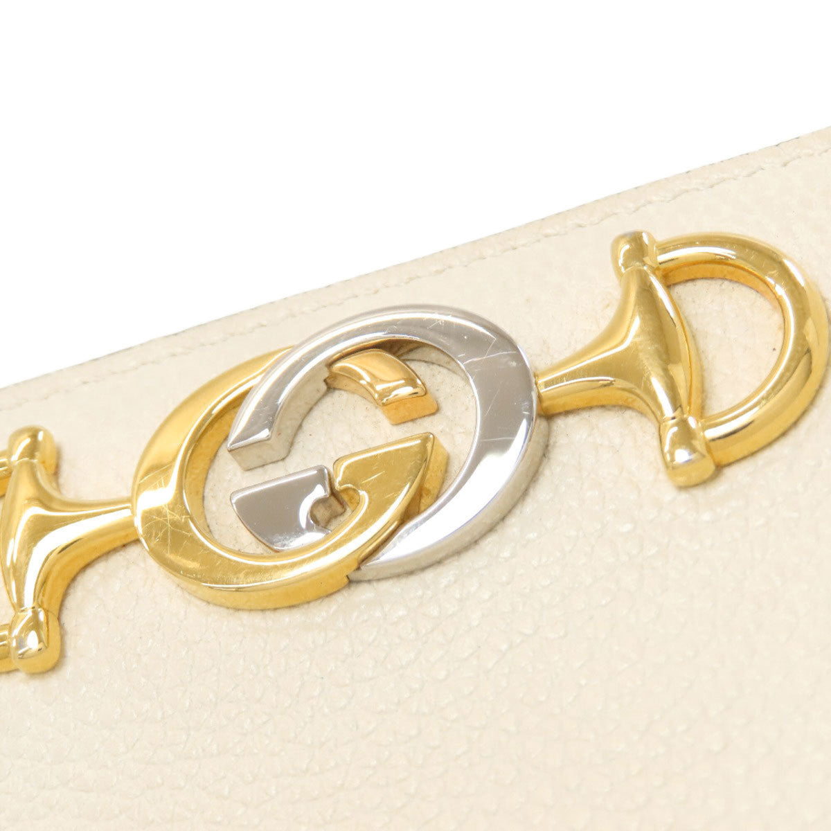 Gucci Ivory Leather Long Wallet (Bi-Fold) (Pre-Owned)