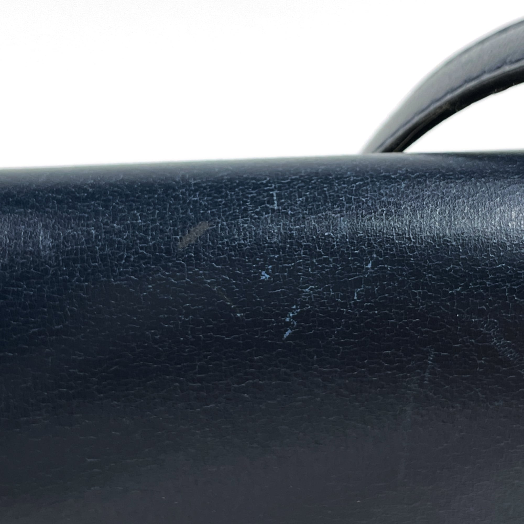 Hermes Blue Indigo Box Calf Leather Shoulder Bag (Pre-Owned)