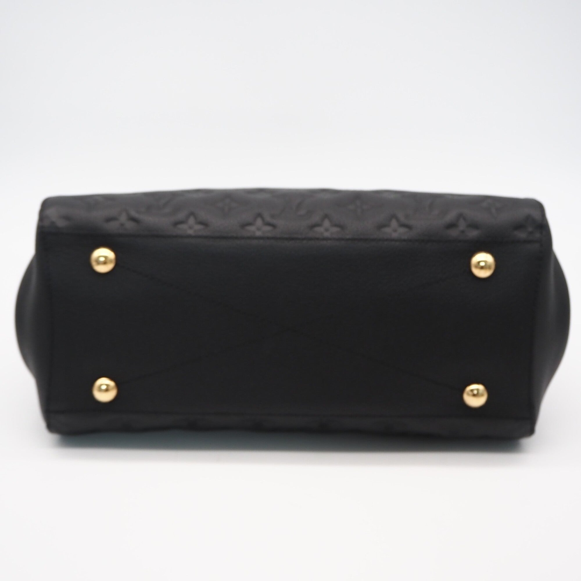 Louis Vuitton Black Leather Handbag Shoulder Bag (Pre-Owned)