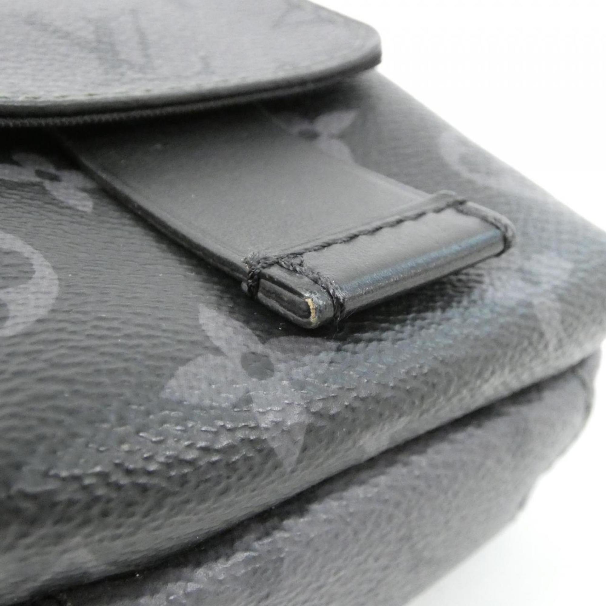 Louis Vuitton Black Coated Canvas Handbag Pouch Shoulder Bag (Pre-Owned)