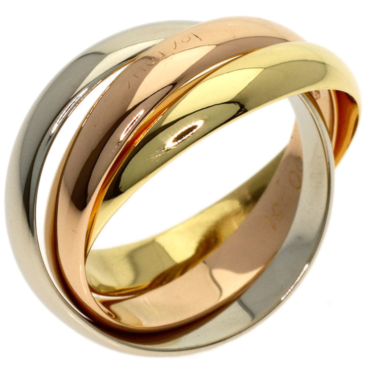 Cartier Trinity Pink White Yellow Band Ring (Pre-Owned)