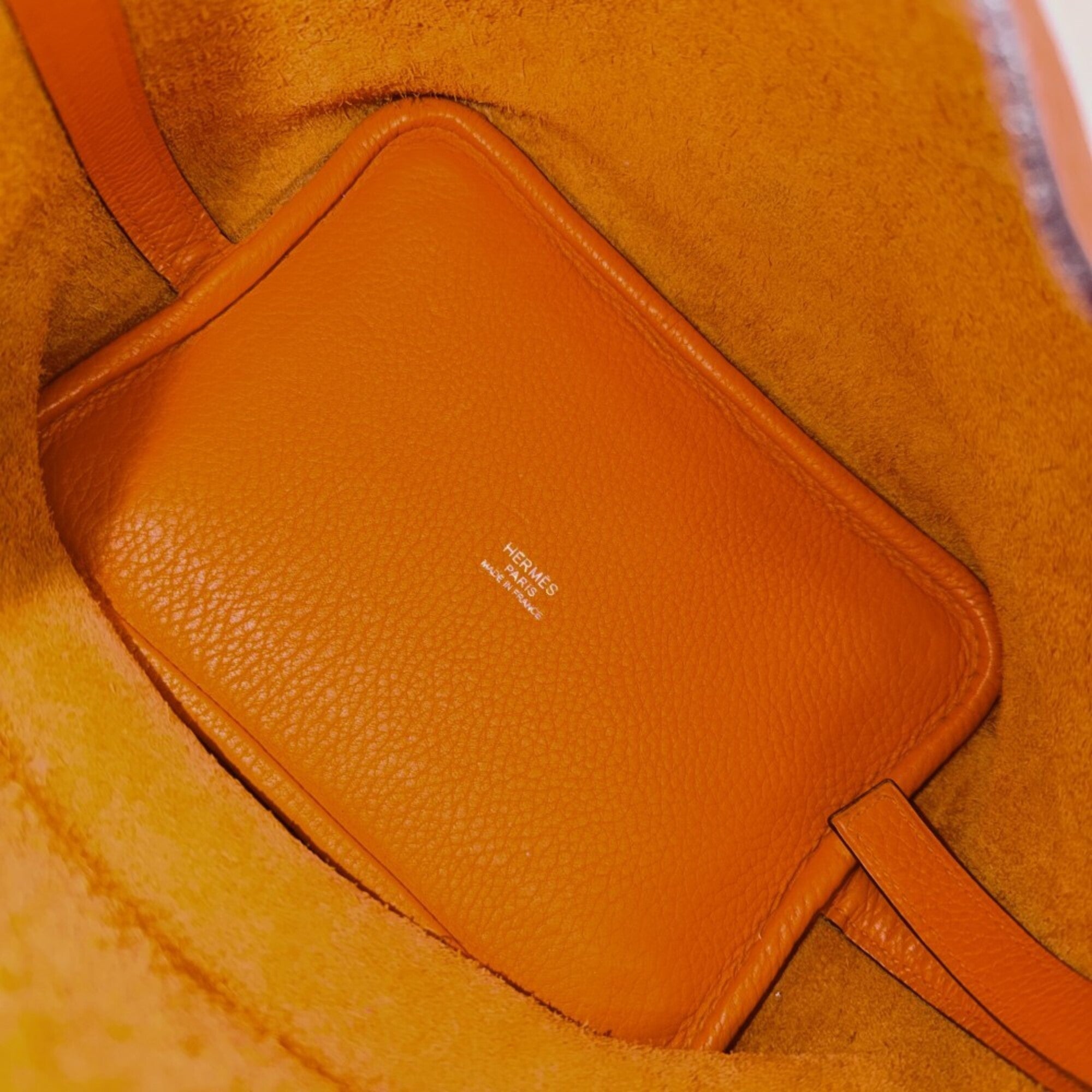 Hermes Picotin Orange Leather Handbag (Pre-Owned)