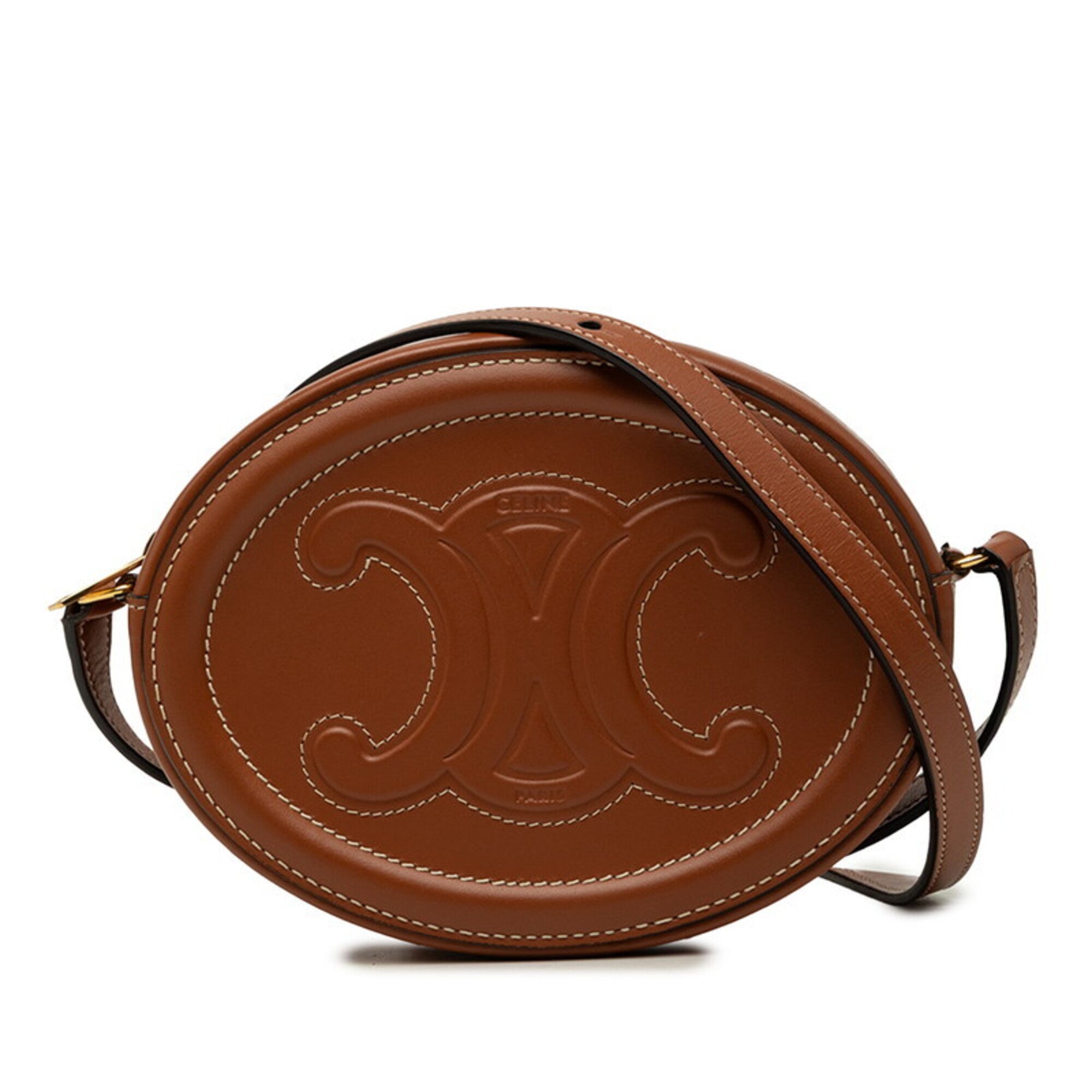 Celine Brown Leather Shoulder Bag (Pre-Owned)