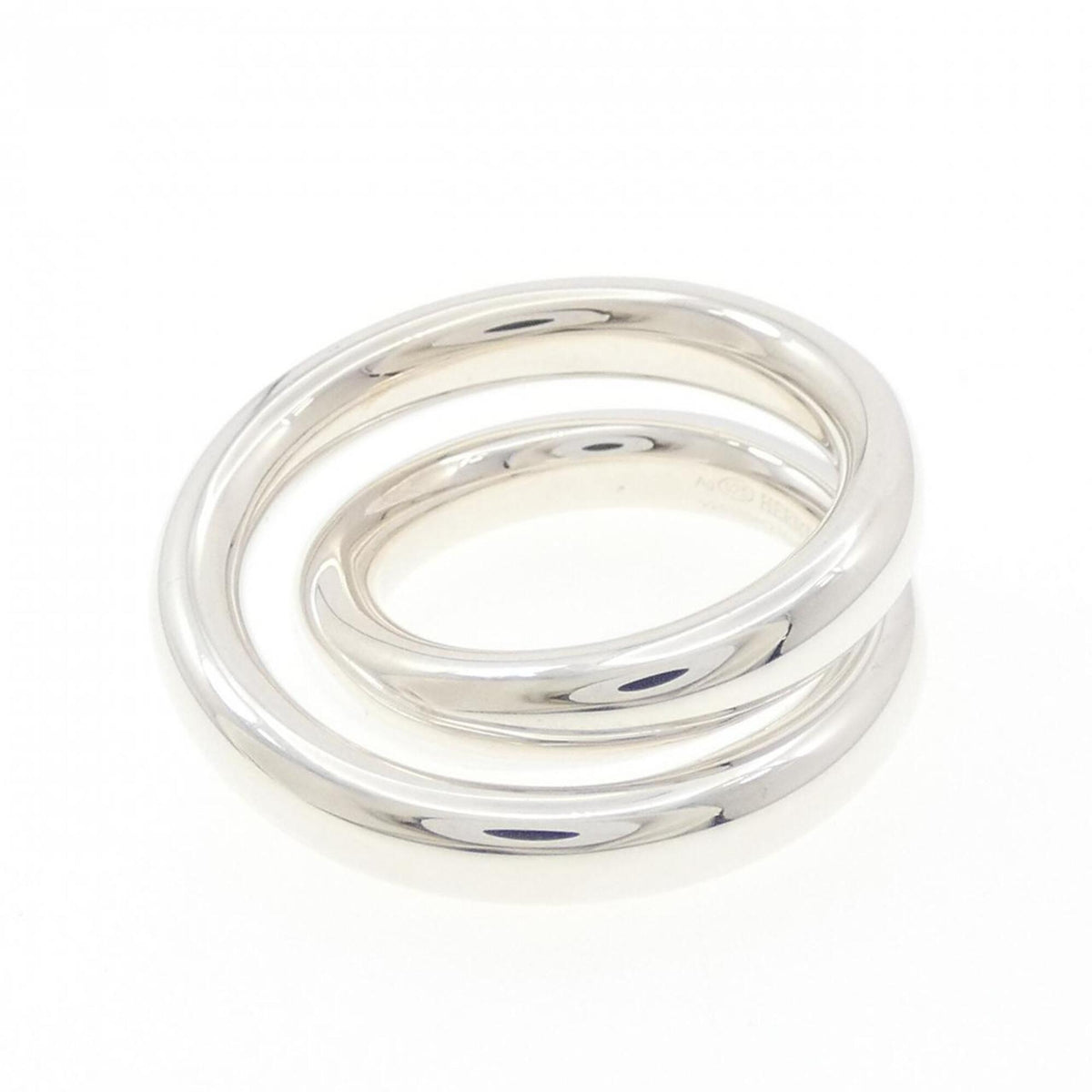 Hermes Silver Silver 925 Band Ring (Pre-Owned)