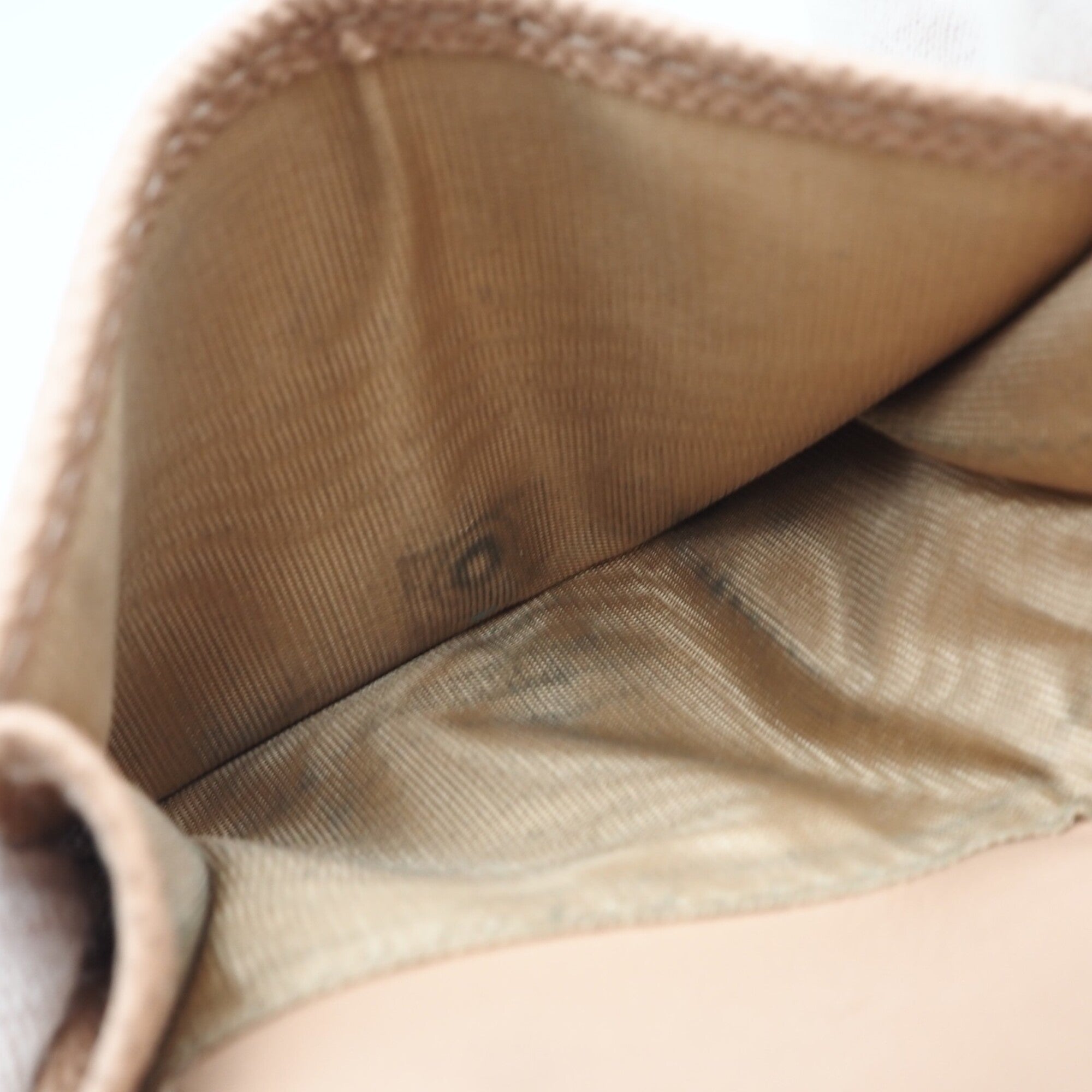 Christian Dior Beige Leather Wallet (Tri-Fold) (Pre-Owned)