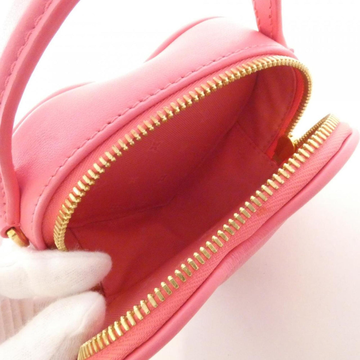 Louis Vuitton Pink Leather Handbag Pouch (Pre-Owned)