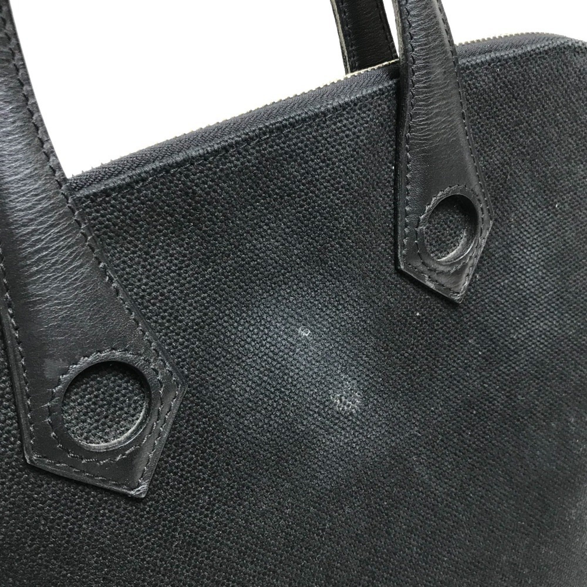 Hermes Black Toile H Handbag Tote Bag (Pre-Owned)