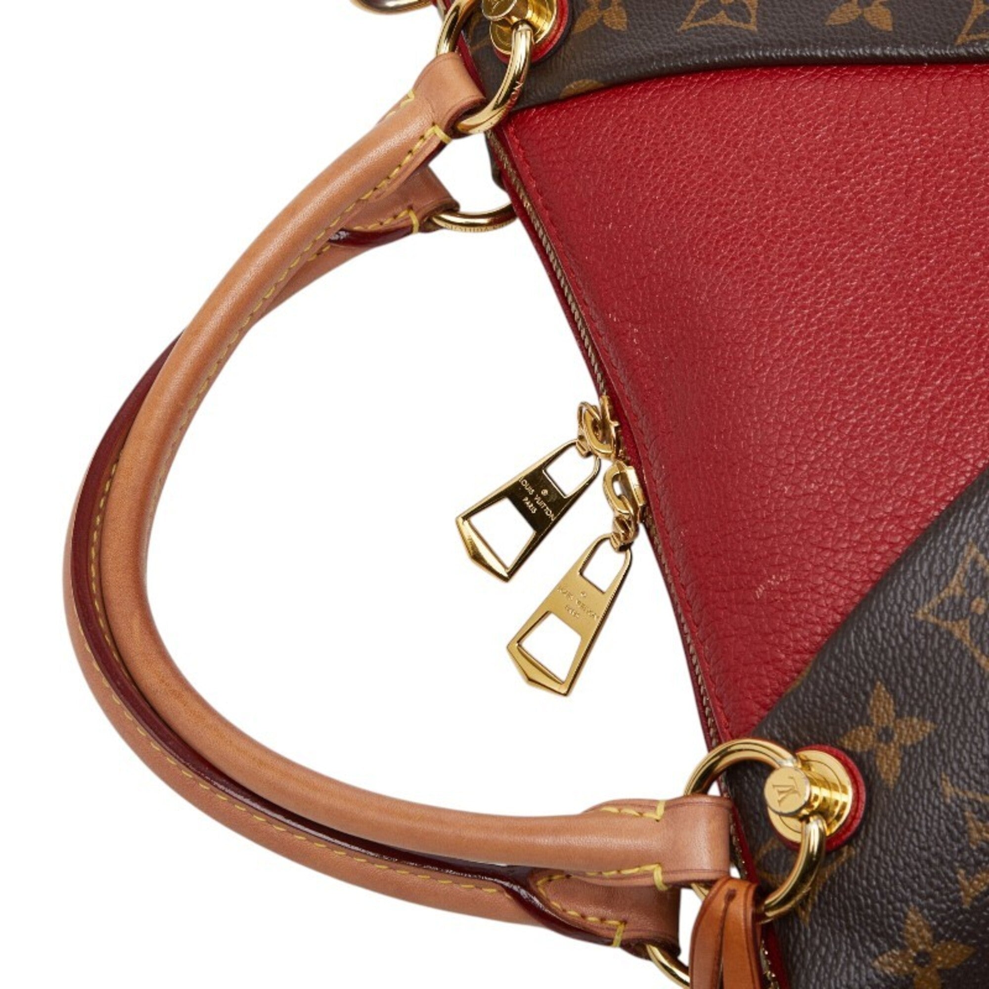 Louis Vuitton Cerise Monogram Red Brown Monogram Handbag Shoulder Bag (Pre-Owned)