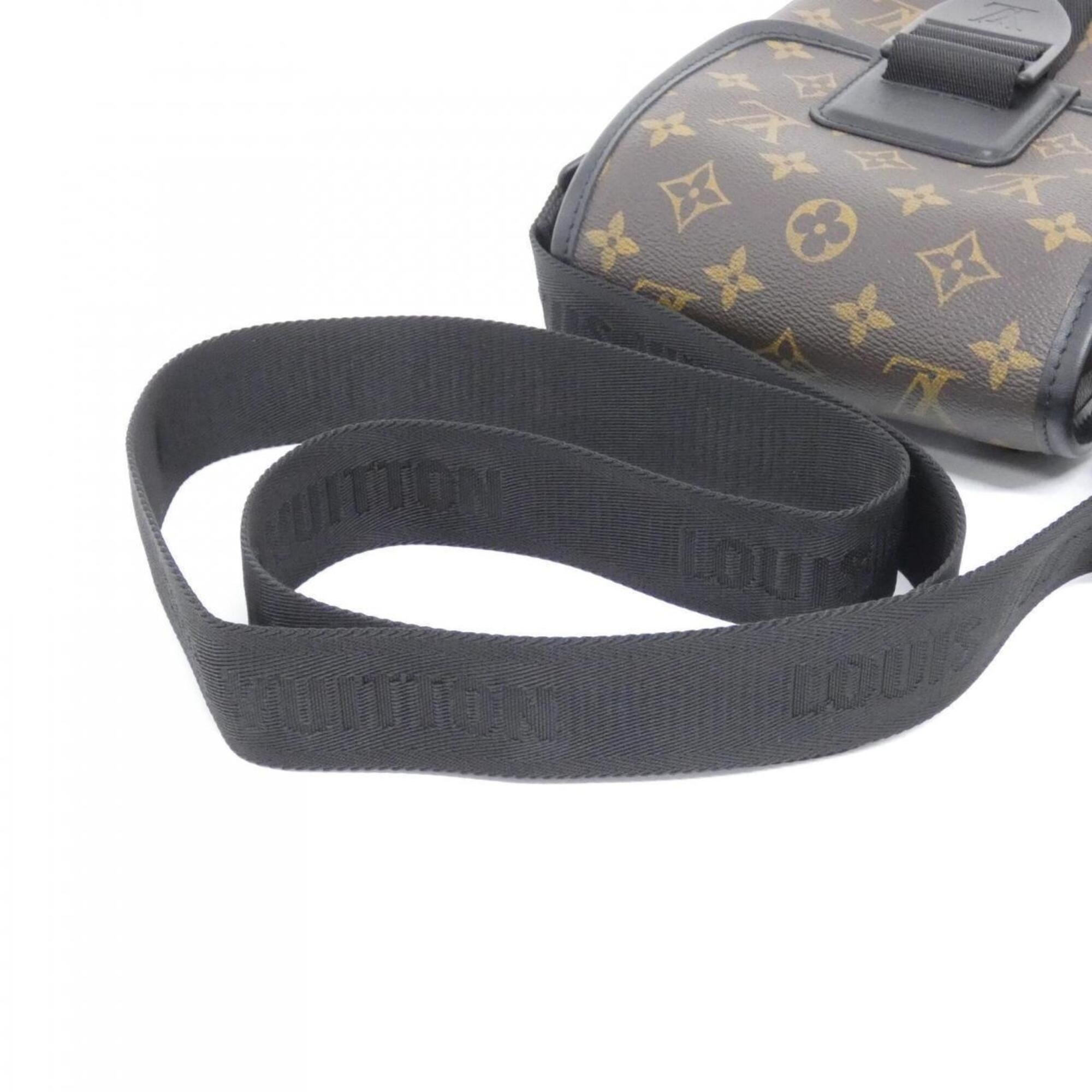 Louis Vuitton Black Marron Coated Canvas Shoulder Bag (Pre-Owned)