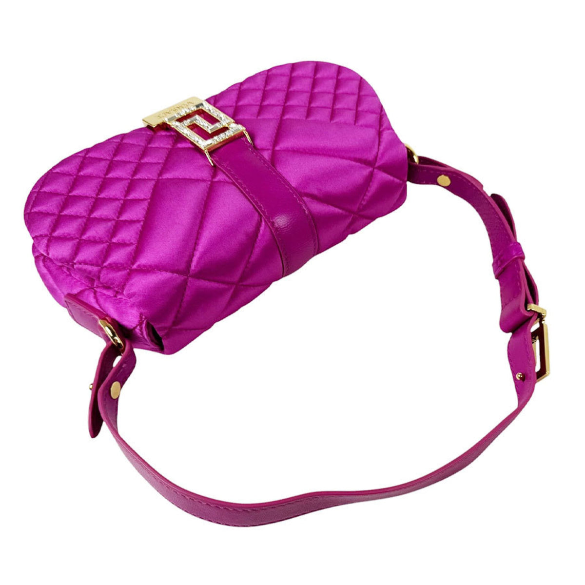 Versace Pink Satin Shoulder Bag (Pre-Owned)