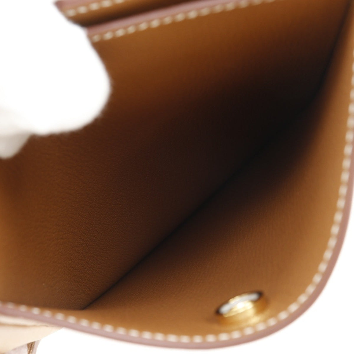 Hermes Brown Gold Brown Togo Leather Shoulder Bag (Pre-Owned)