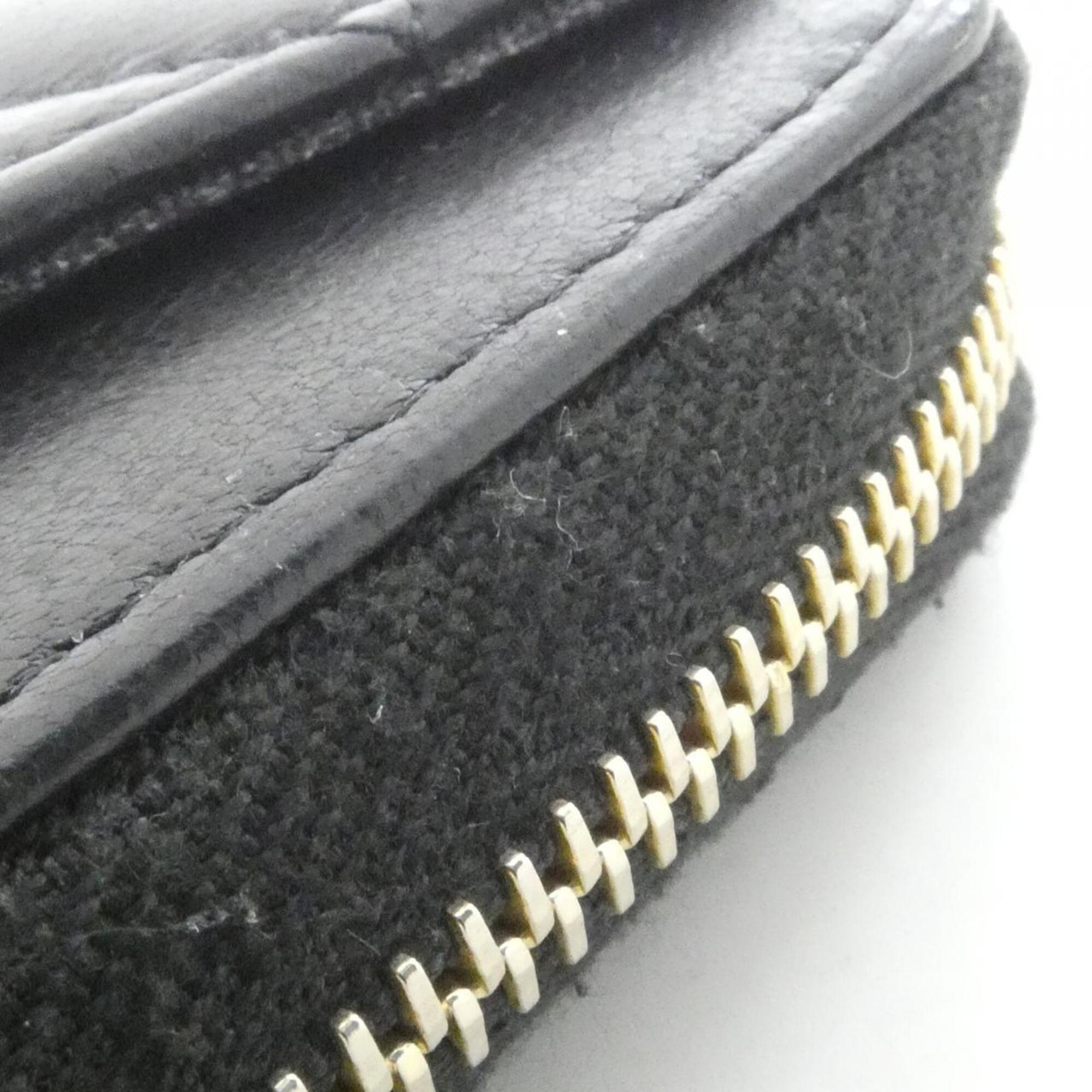 Chanel Black Leather Coin Purse/Coin Case (Pre-Owned)