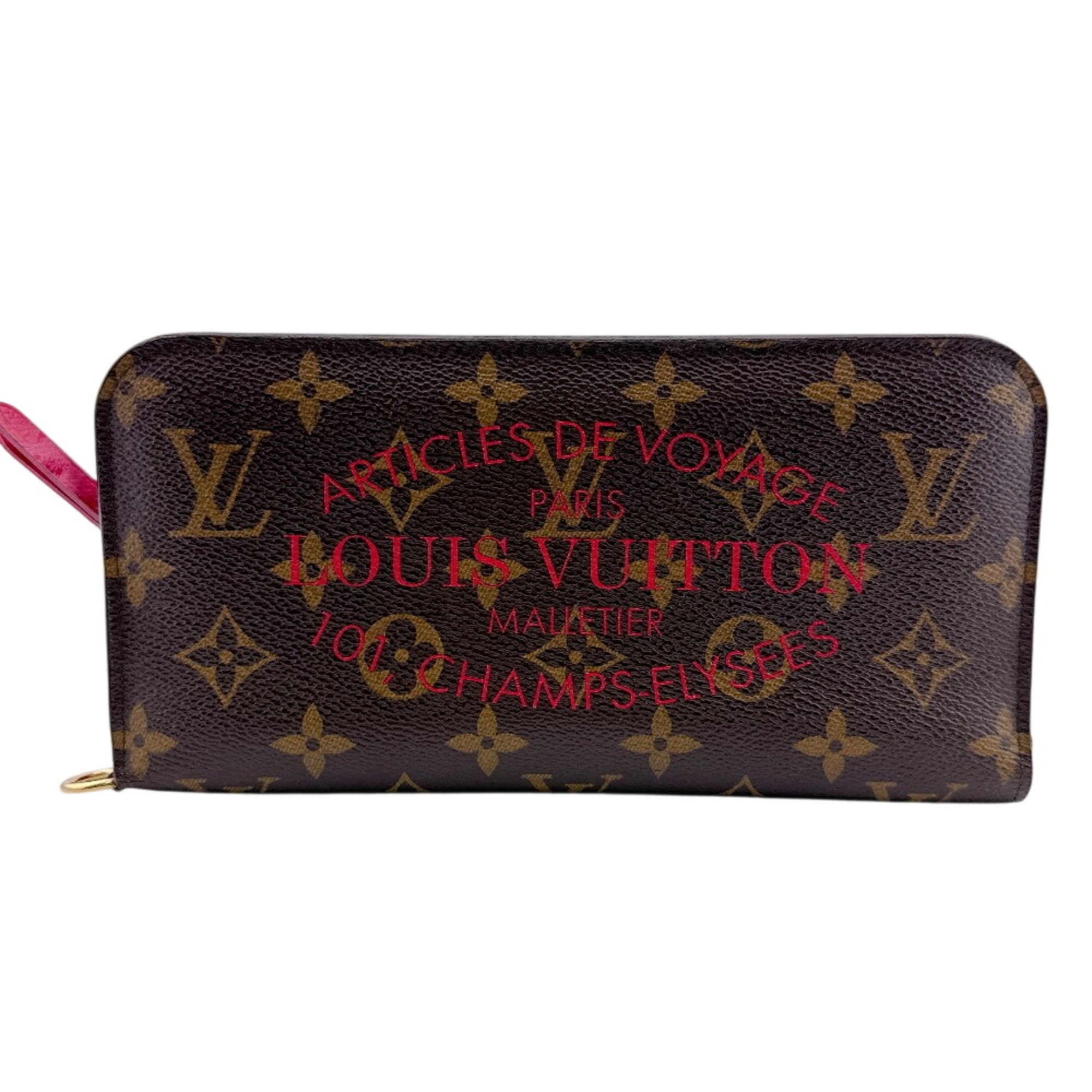 Louis Vuitton Brown Indian Rose Monogram Leather Long Wallet (Bi-Fold) (Pre-Owned)