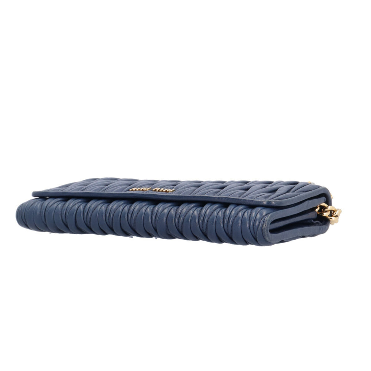 Miu Miu Navy Leather Shoulder Bag (Pre-Owned)