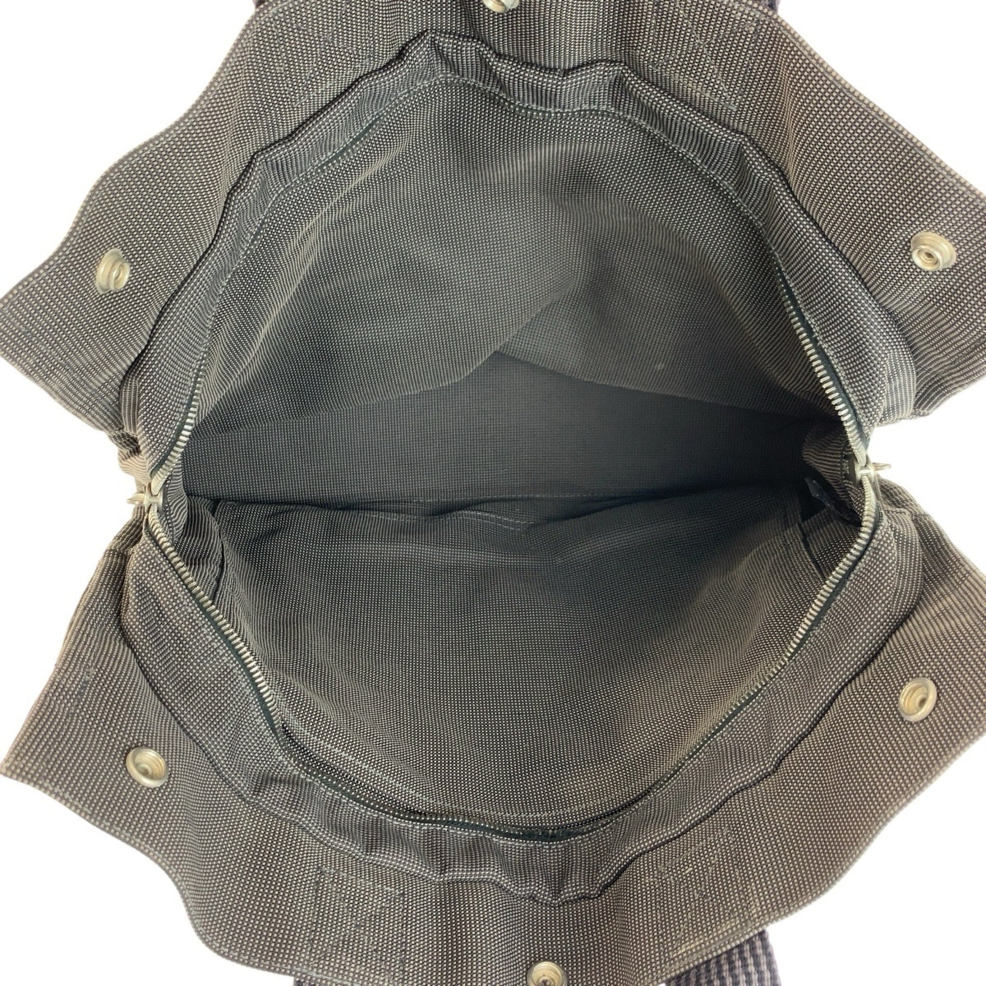 Hermes Gray Polyamide Polyester Handbag Tote Bag (Pre-Owned)