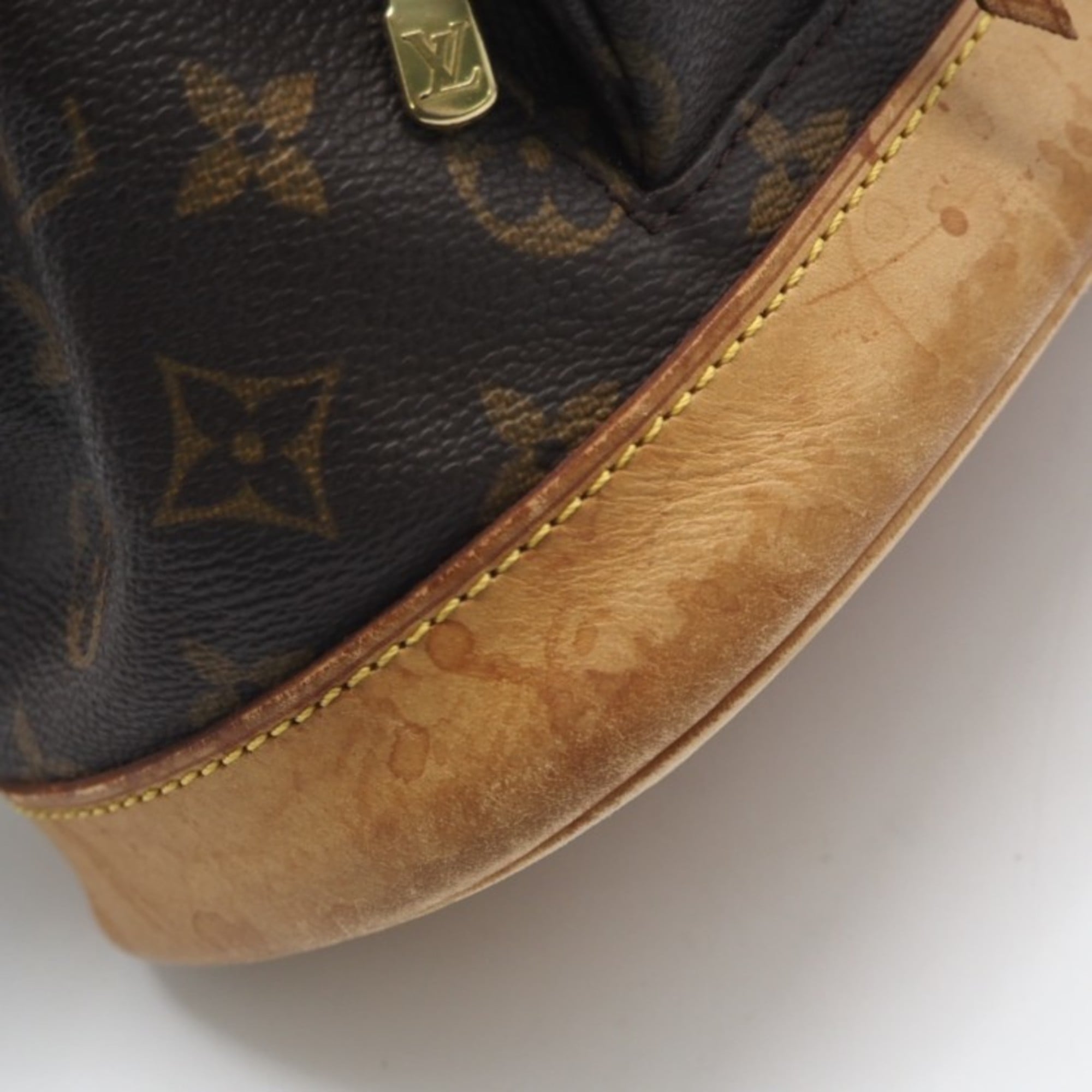 Louis Vuitton Brown Coated Canvas Leather Backpack (Pre-Owned)