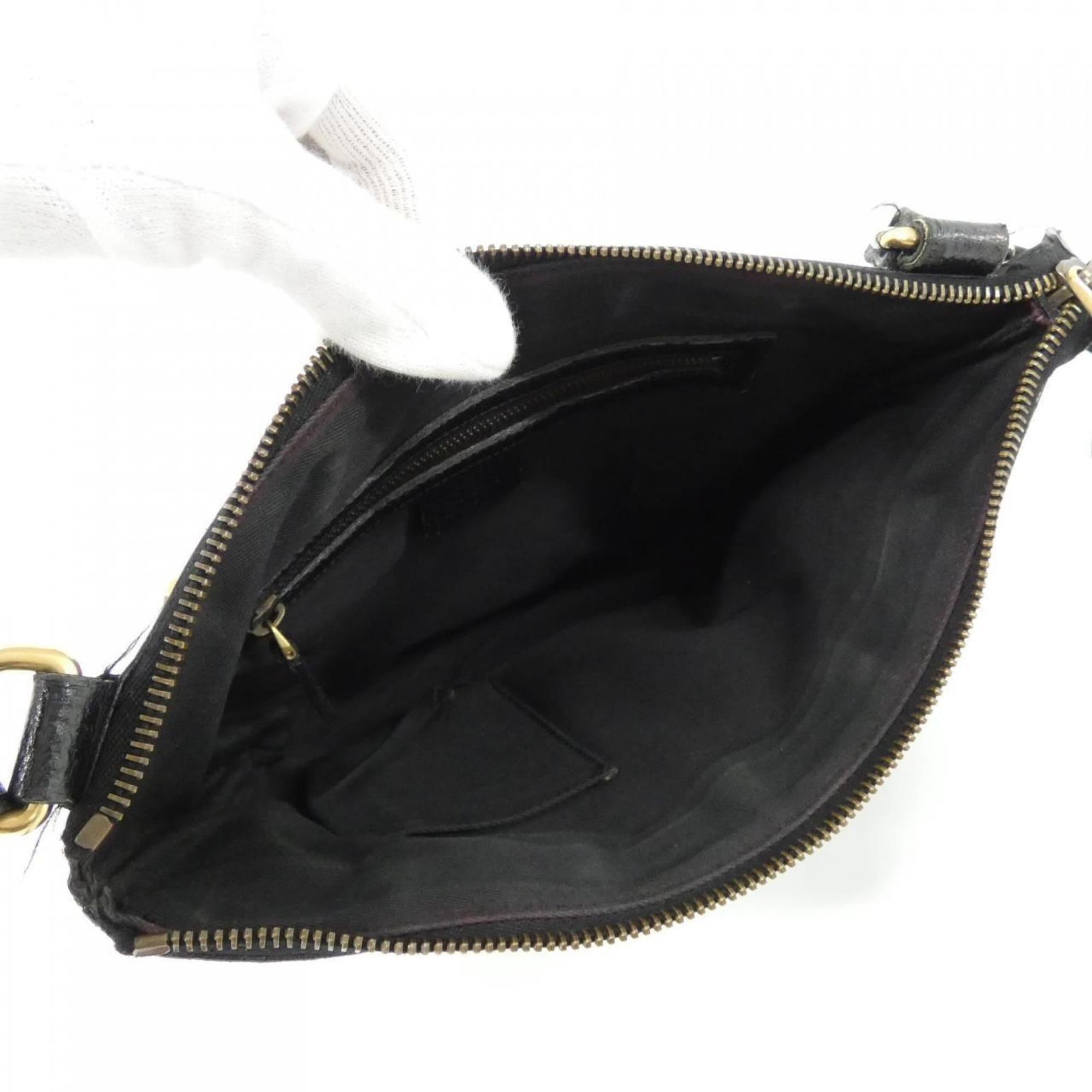 Gucci Black Gg Canvas Shoulder Bag (Pre-Owned)