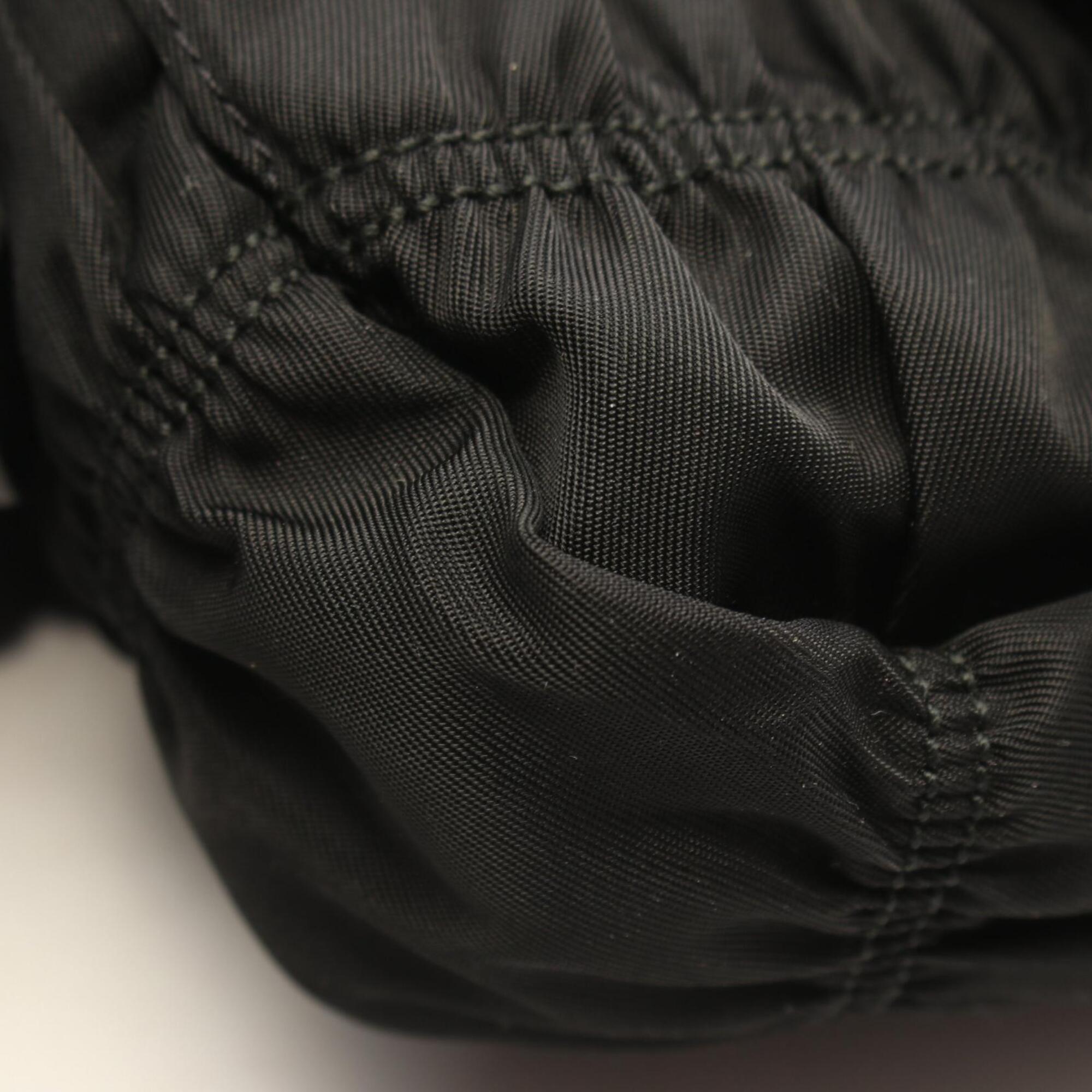 Prada Black Nylon Leather Handbag (Pre-Owned)