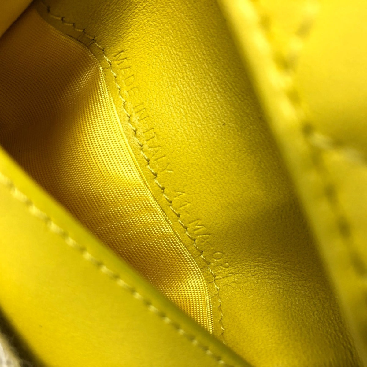 Christian Dior Lady Dior Yellow Leather Wallet (Tri-Fold) (Pre-Owned)