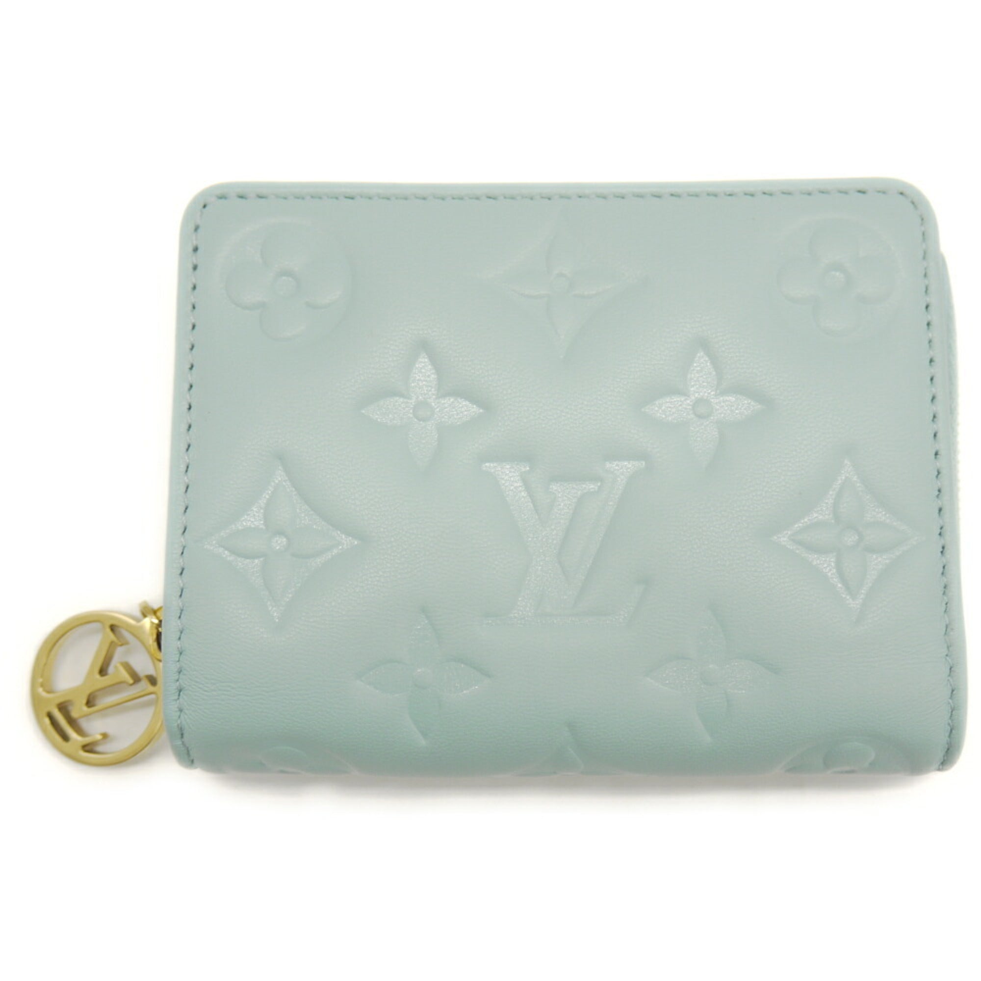Louis Vuitton Blue Leather Long Wallet (Bi-Fold) (Pre-Owned)