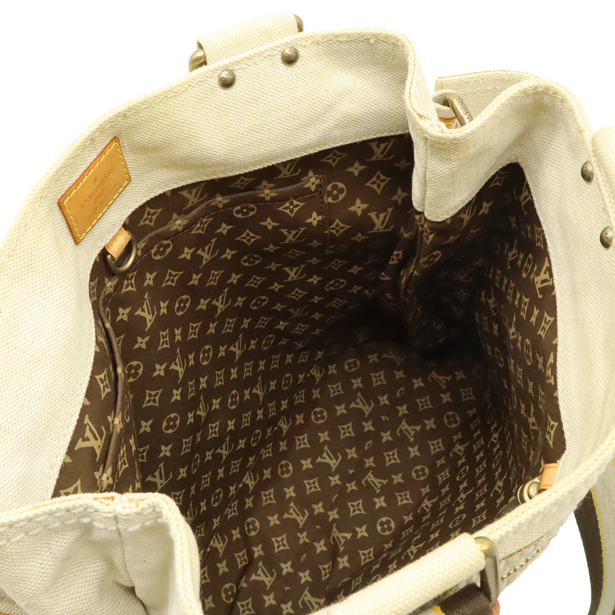 Louis Vuitton Blue Natural Canvas Shoulder Bag Tote Bag (Pre-Owned)