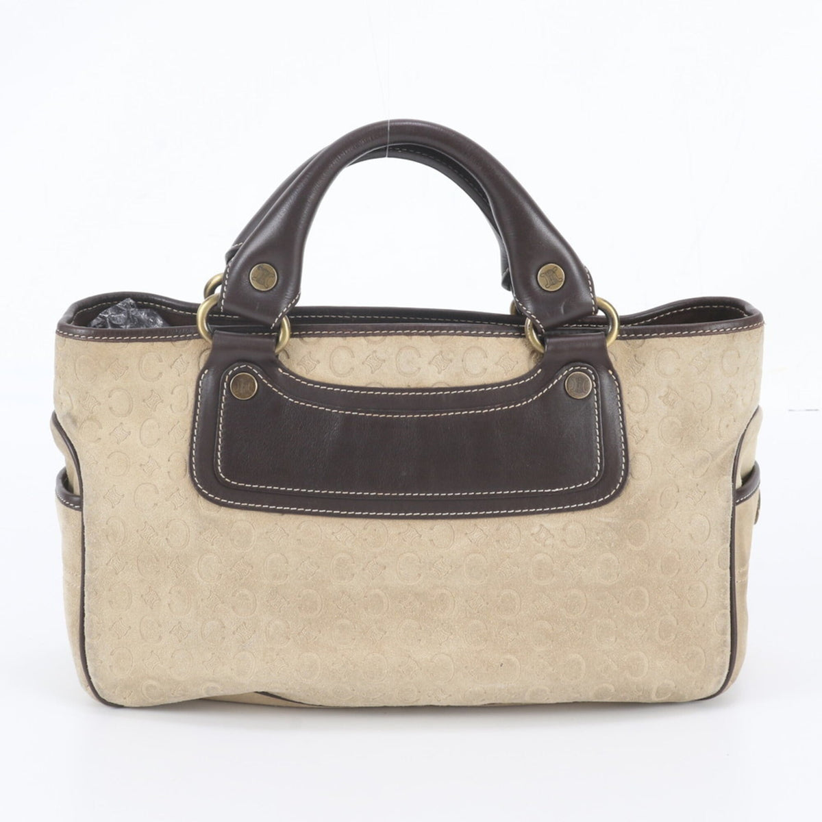 Celine Beige Brown Leather Handbag Tote Bag (Pre-Owned)
