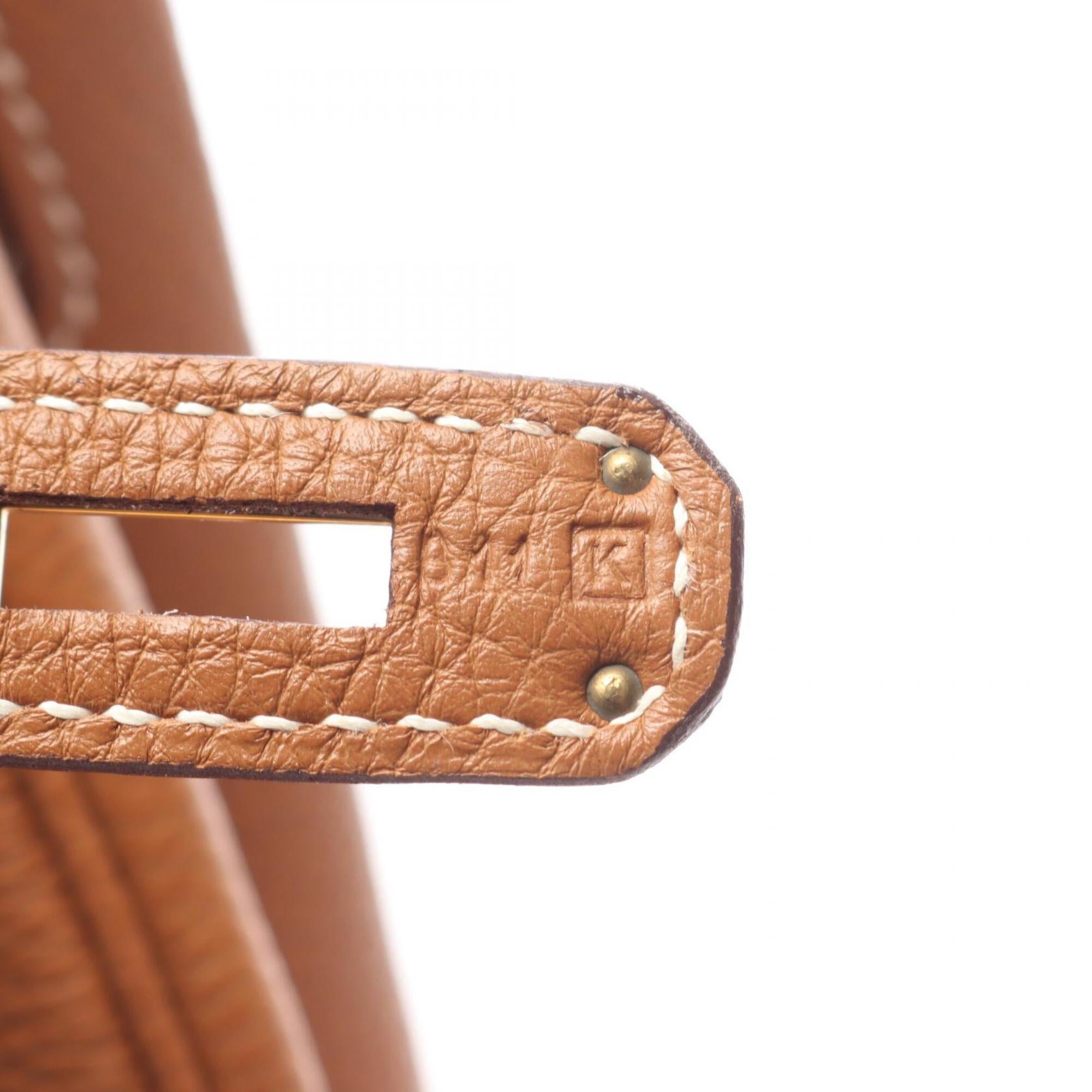 Hermes Brown Togo Leather Handbag (Pre-Owned)