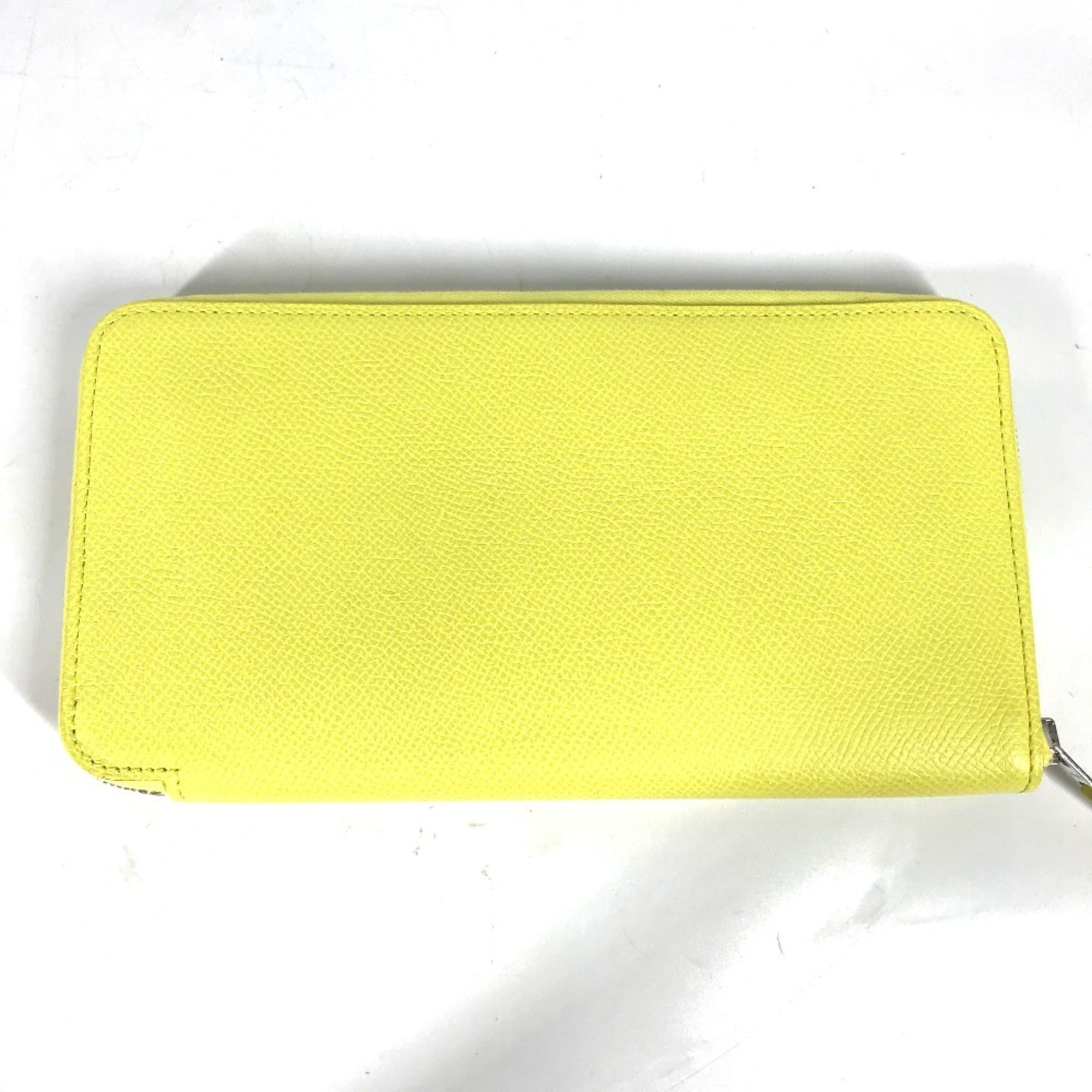Hermes Silk'in Yellow Epsom Leather Long Wallet (Bi-Fold) (Pre-Owned)