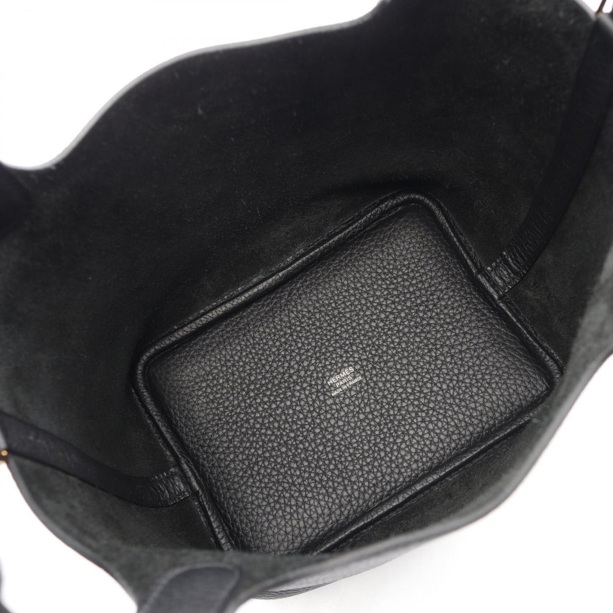 Hermes Black Taurillon Clemence Leather Leather Handbag (Pre-Owned)
