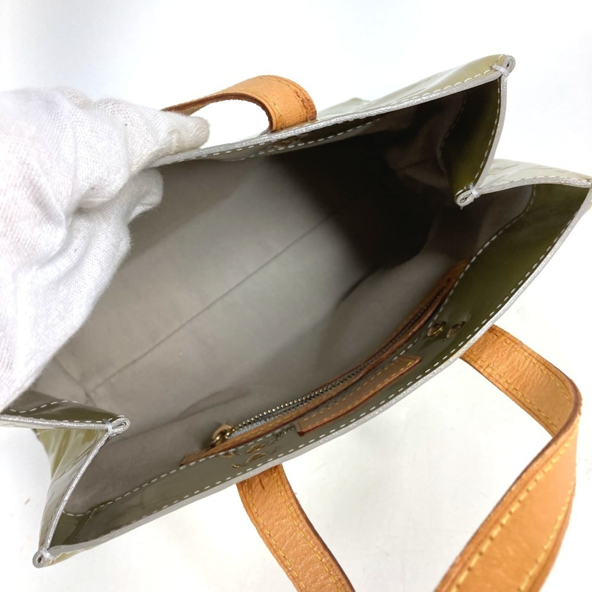 Louis Vuitton Green Monogram Vernis Handbag Tote Bag (Pre-Owned)