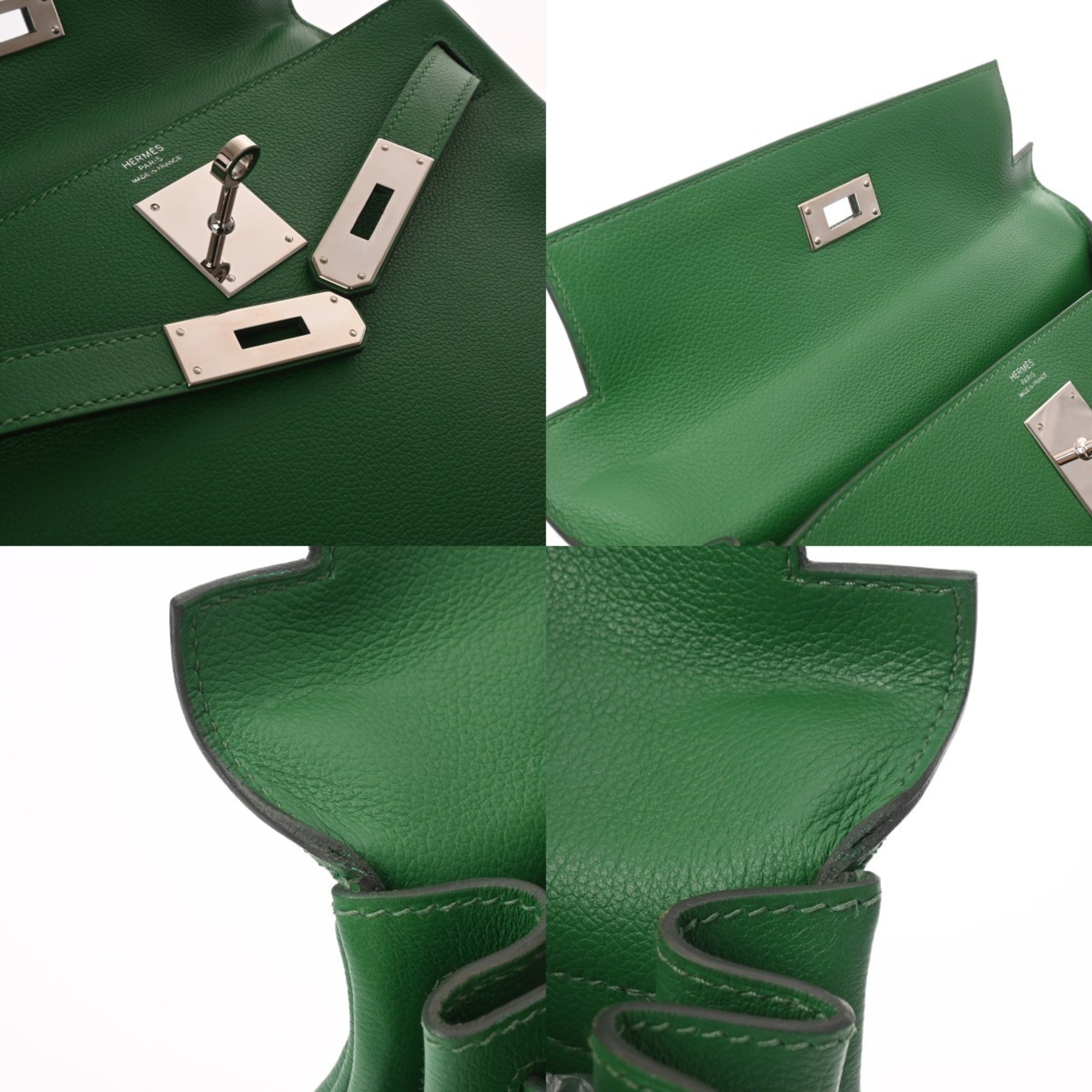 Hermes Bambou Evercalf Leather Handbag (Pre-Owned)